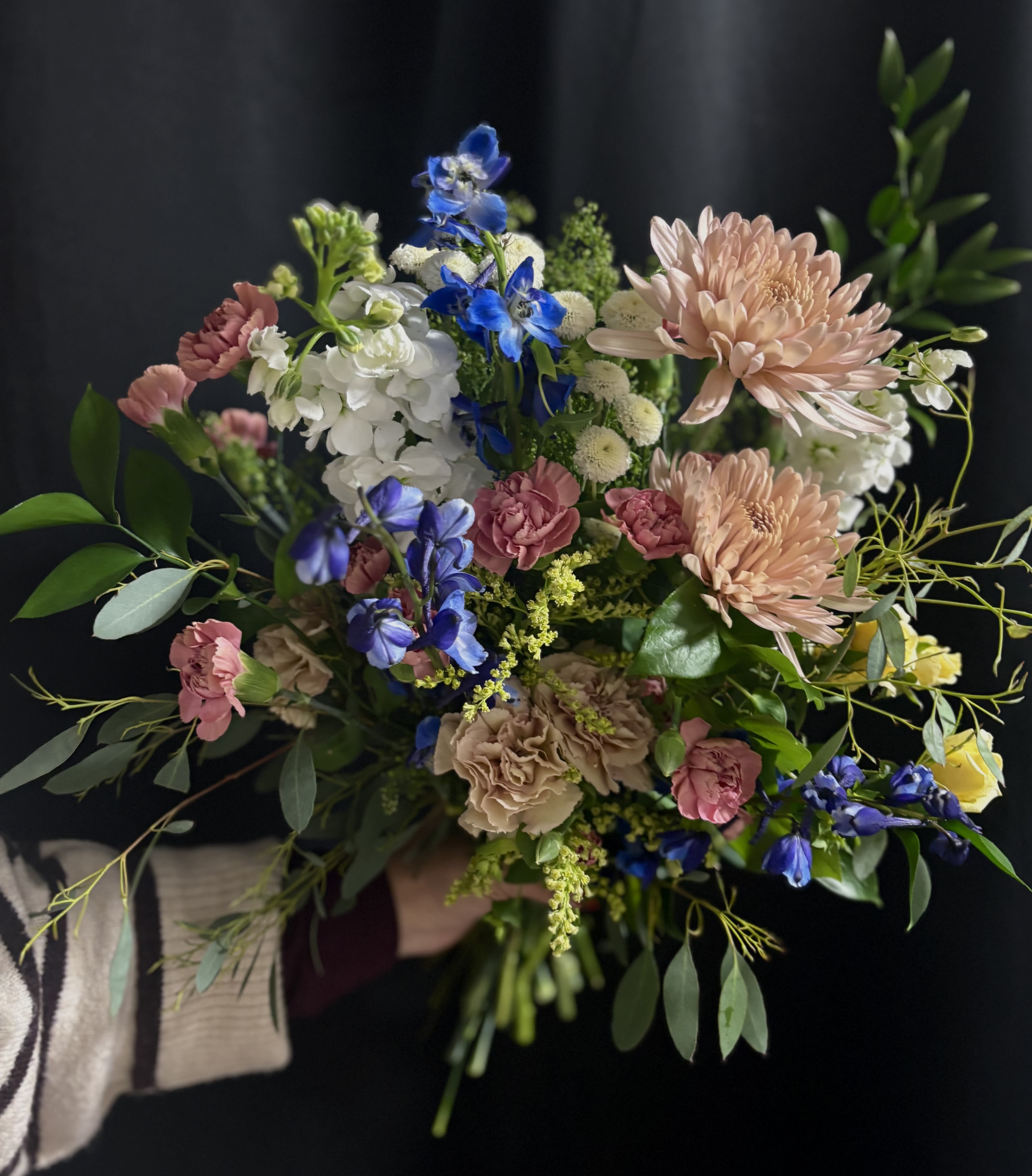 Monthly Feature- Sepia Spring Dawn - A soft Easter palette of whites, peachy taupes and yellow with a pop of blue.  