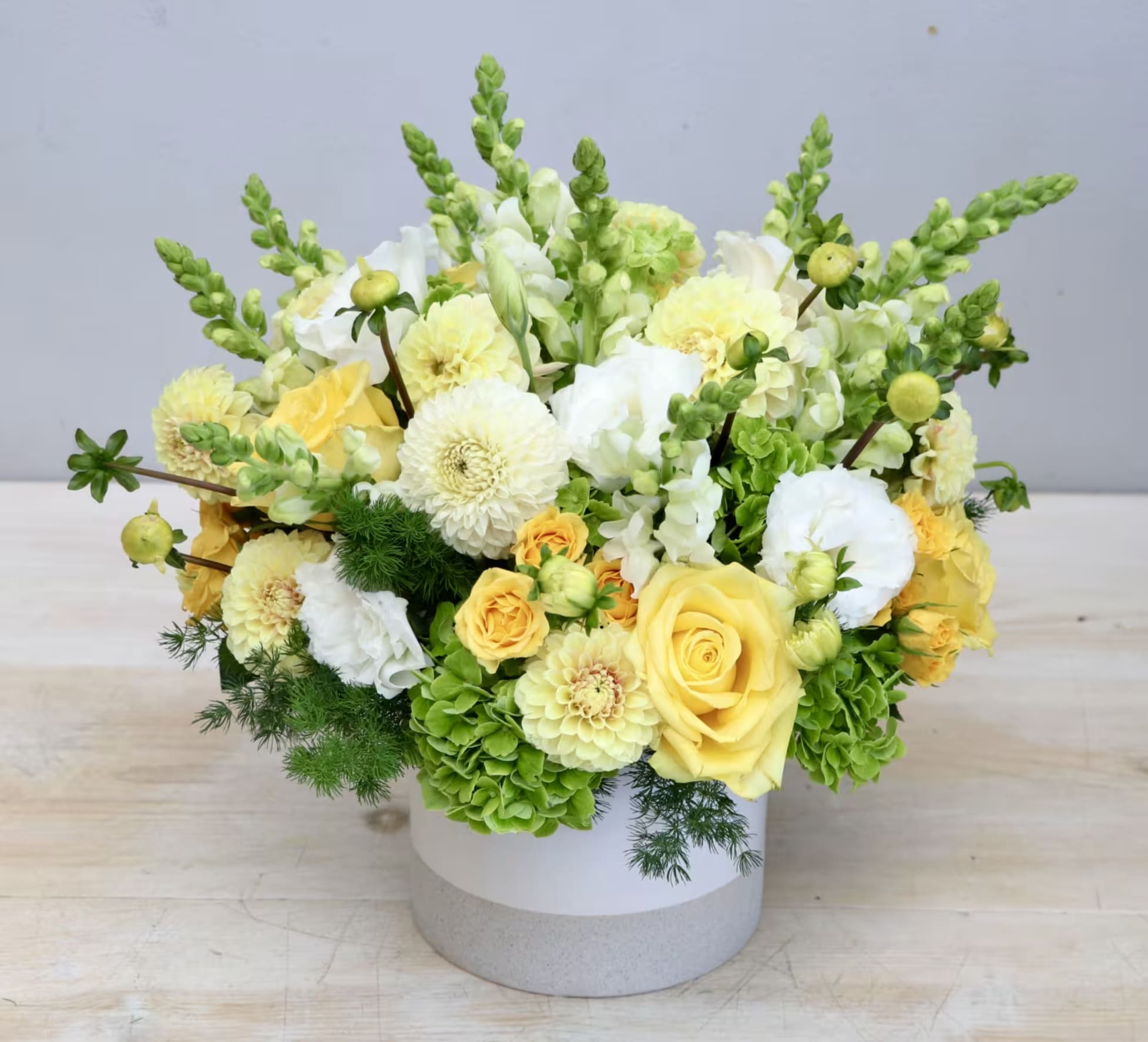 Color Me Summer - Weho  - This colorful summertime beauty is crafted with all of summers favorites. Make sure to get yours before these blooms go away for the season. All new vase makes this arrangement stand approximately 15'' tall and wide.
