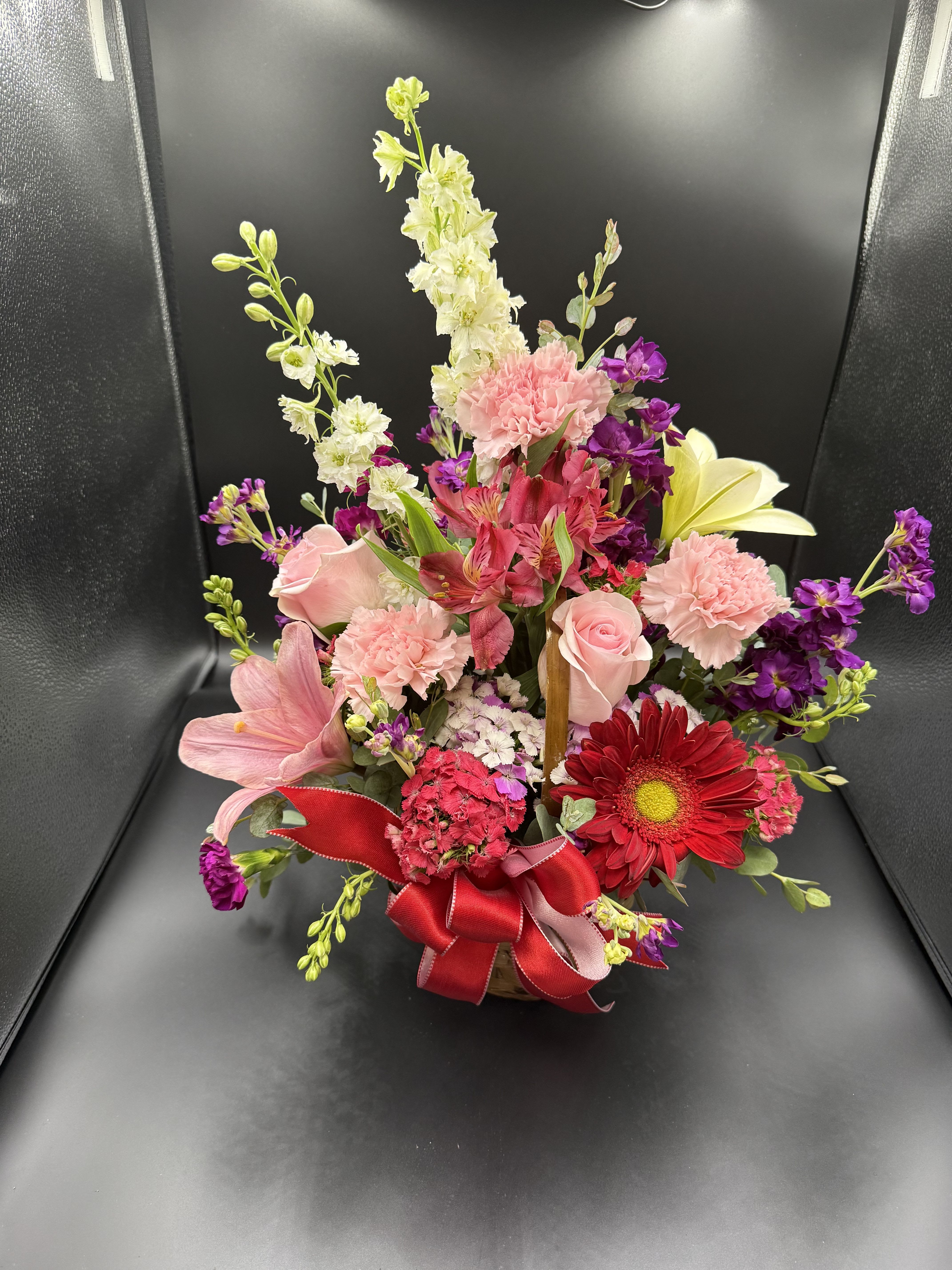 Flowers in Basket  - Fresh flowers in basket 