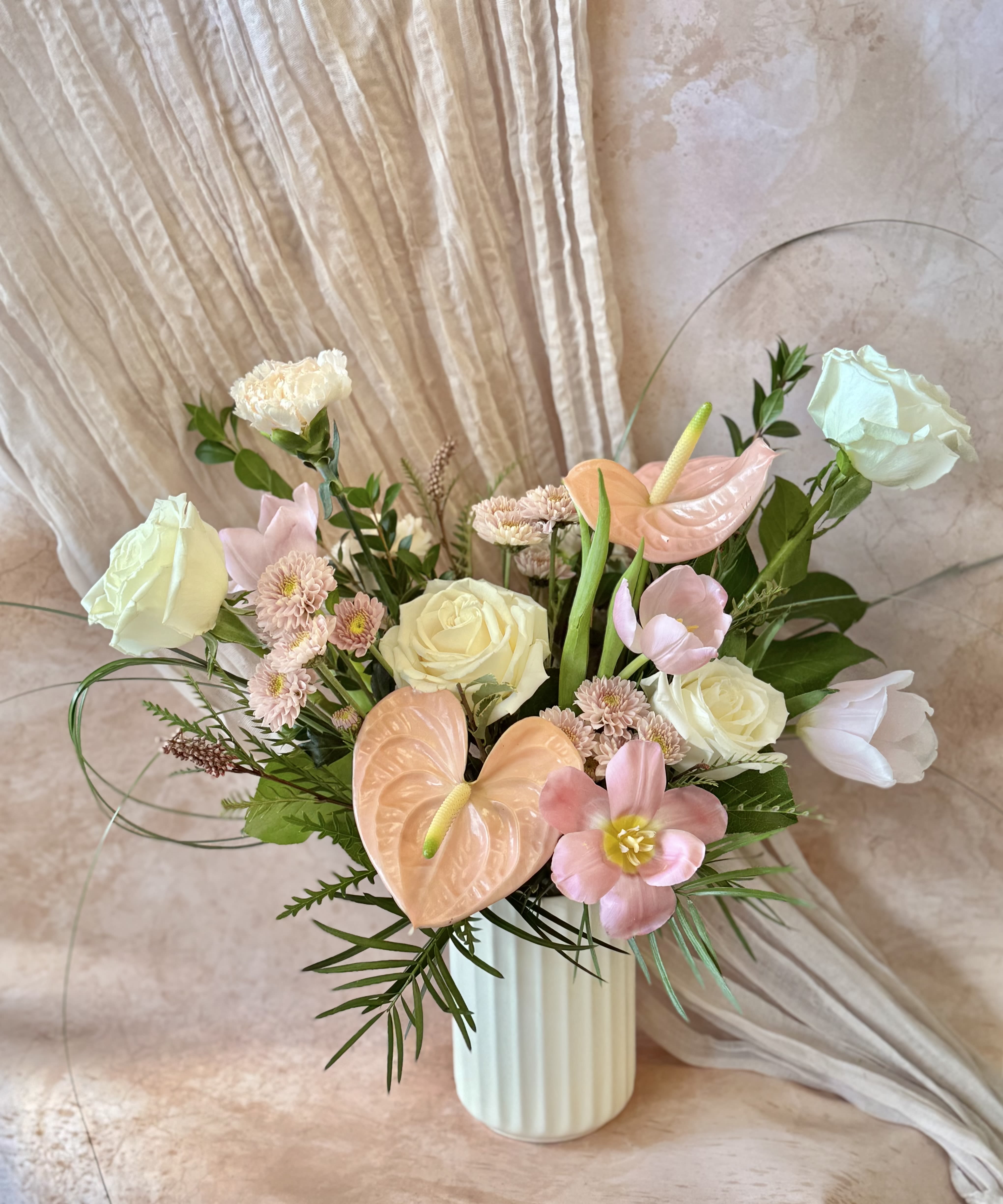 Blush and Beautiful - We will add more blooms and select the highest quality flowers we offer in this style.