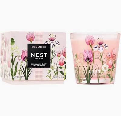 Three Wick Nest Candle - Himalayan Salt and Rosewater - This 21.1oz Nest Classic Candle is cruelty free &amp; vegan, has over a 75 hour burn time, is housed in a reusable glass holder, and is formulated so the candle burns cleanly and evenly. Tax free. Same-day hand delivery.  Discover the art of giving at Petals, Wilmington, Delaware’s destination for luxury gifts and home décor. Our curated collection features beautifully crafted items for every occasion — birthdays, weddings, anniversaries, holidays, and life’s special celebrations. At Petals, we believe every gift should tell a story. From hand-poured candles and elegant keepsakes to stylish home accents, gourmet treats, and floral-inspired décor, our selection combines timeless charm with modern sophistication. Each piece is chosen with care to reflect the quality, creativity, and personal touch our Wilmington customers love.  Same-day delivery available throughout Wilmington and nearby areas including Greenville, Hockessin, Newark, and the Brandywine Valley Whether you’re looking for a thoughtful hostess gift, a luxury home accent, or something simply beautiful to brighten someone’s day, Petals offers fine gifts and personalized service that make every occasion memorable.  Visit our Wilmington boutique or shop online today — and see why Petals is Delaware’s trusted name for fine gifts and inspired giving.