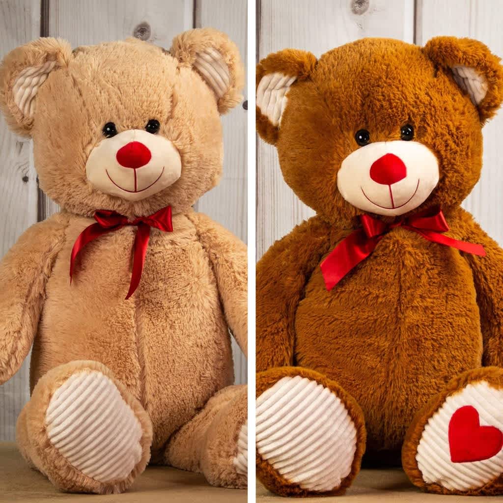 39.5" Huggable Bear - A large 39.5" cuddly friend to send along with your arrangement!  ** No guarantees on specific color. Designer will choose the color that best matches your arrangement either brown or tan.**