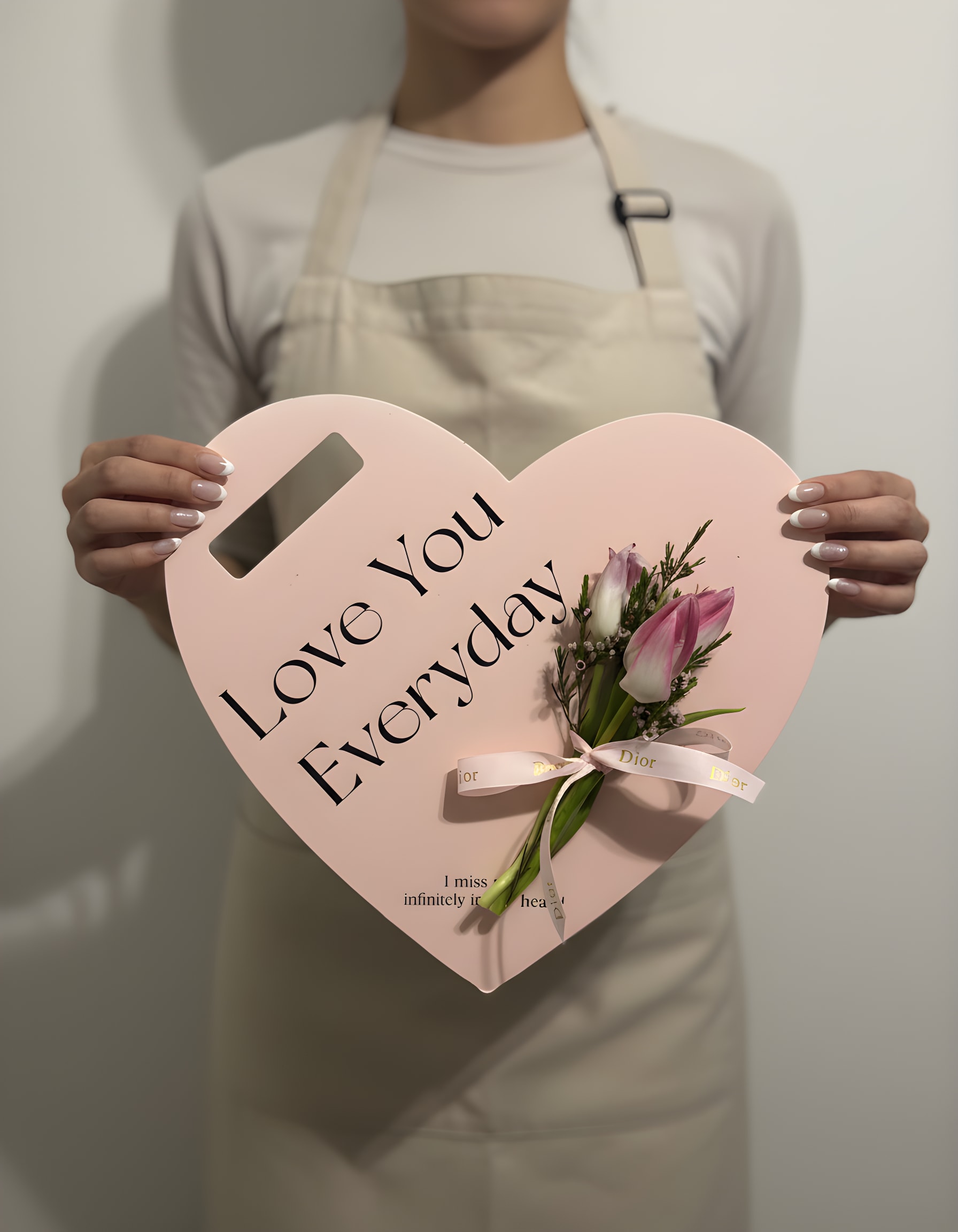 Love Tulips Pink - Beautiful arrangement comes with 3 tulips and some fillers. Tulips colors is designer’s choice, best color to match will be chosen