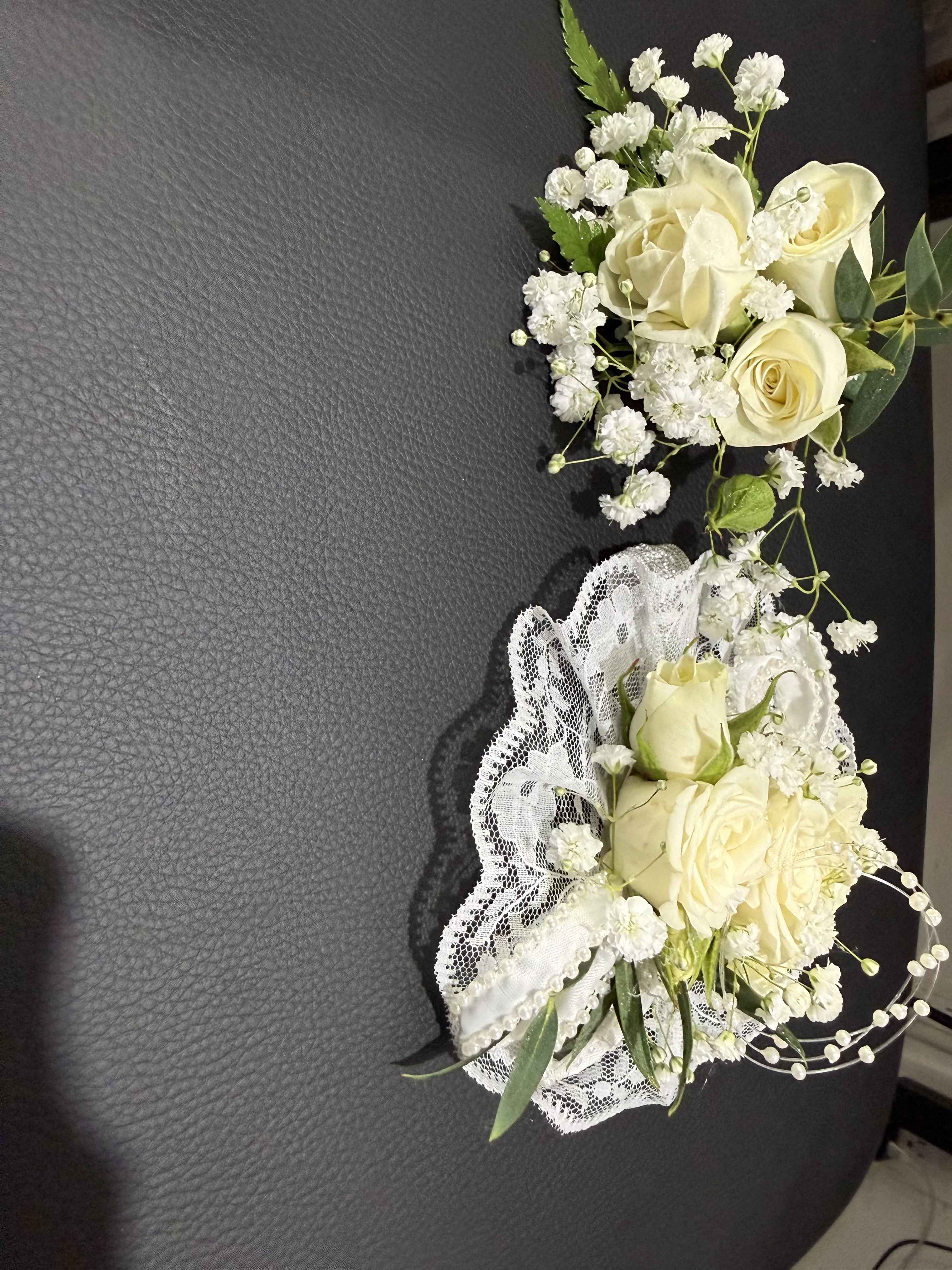 Modern Pearl Chic Set - A clean, minimalist white design elevated with pearl details. Sleek, modern, and effortlessly classy.