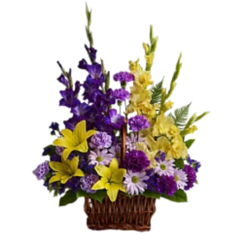 Basket of Memories - Honor rich remembrances of one dearly missed with a vivid mix of blooms that offer strength and comfort alike during a time of sorrow.