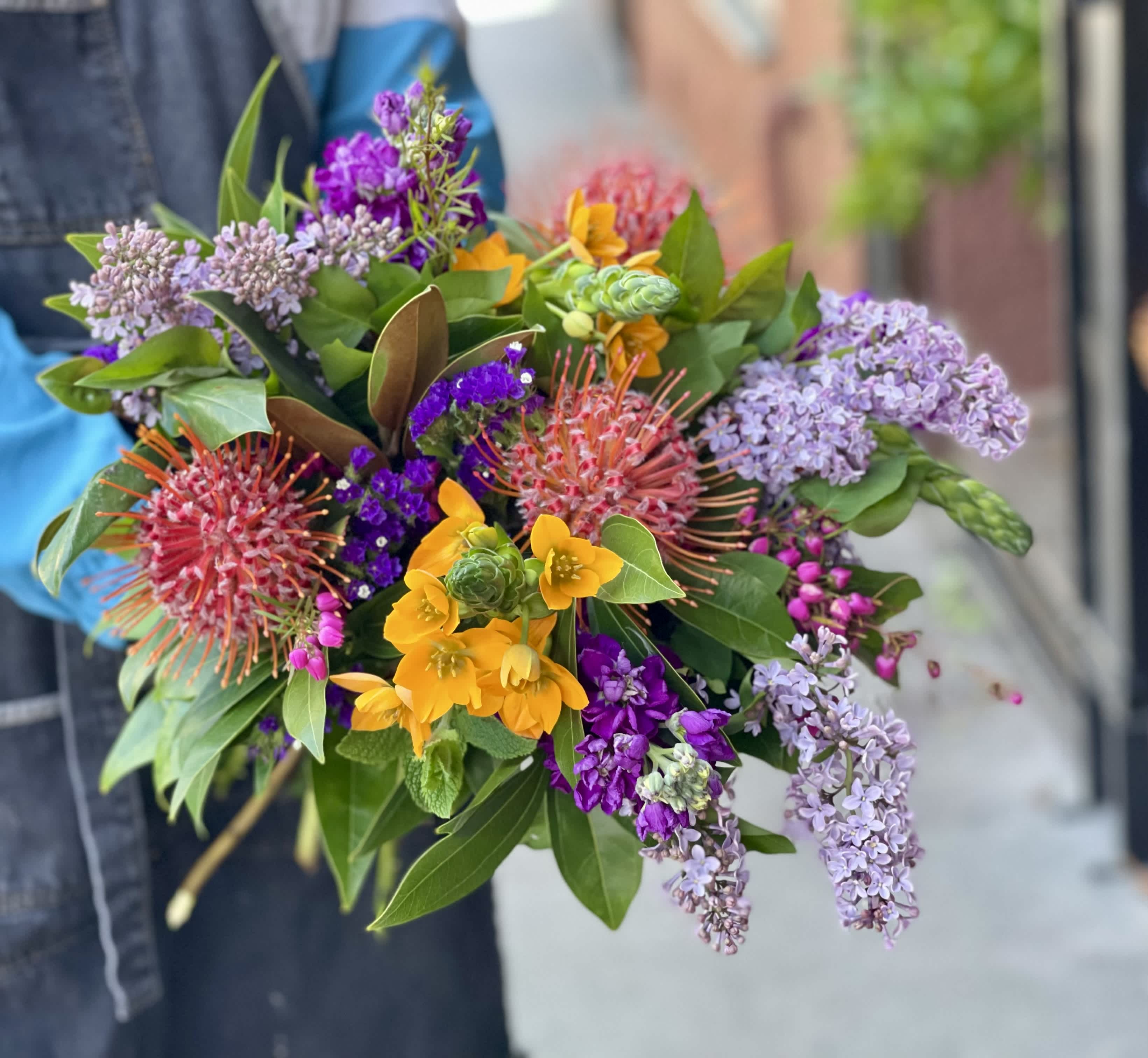 Spring has sprung  - Weather has changed and so have the seasons blooms. Lilacs, proteas, mints, stock, star of Bethlehem 