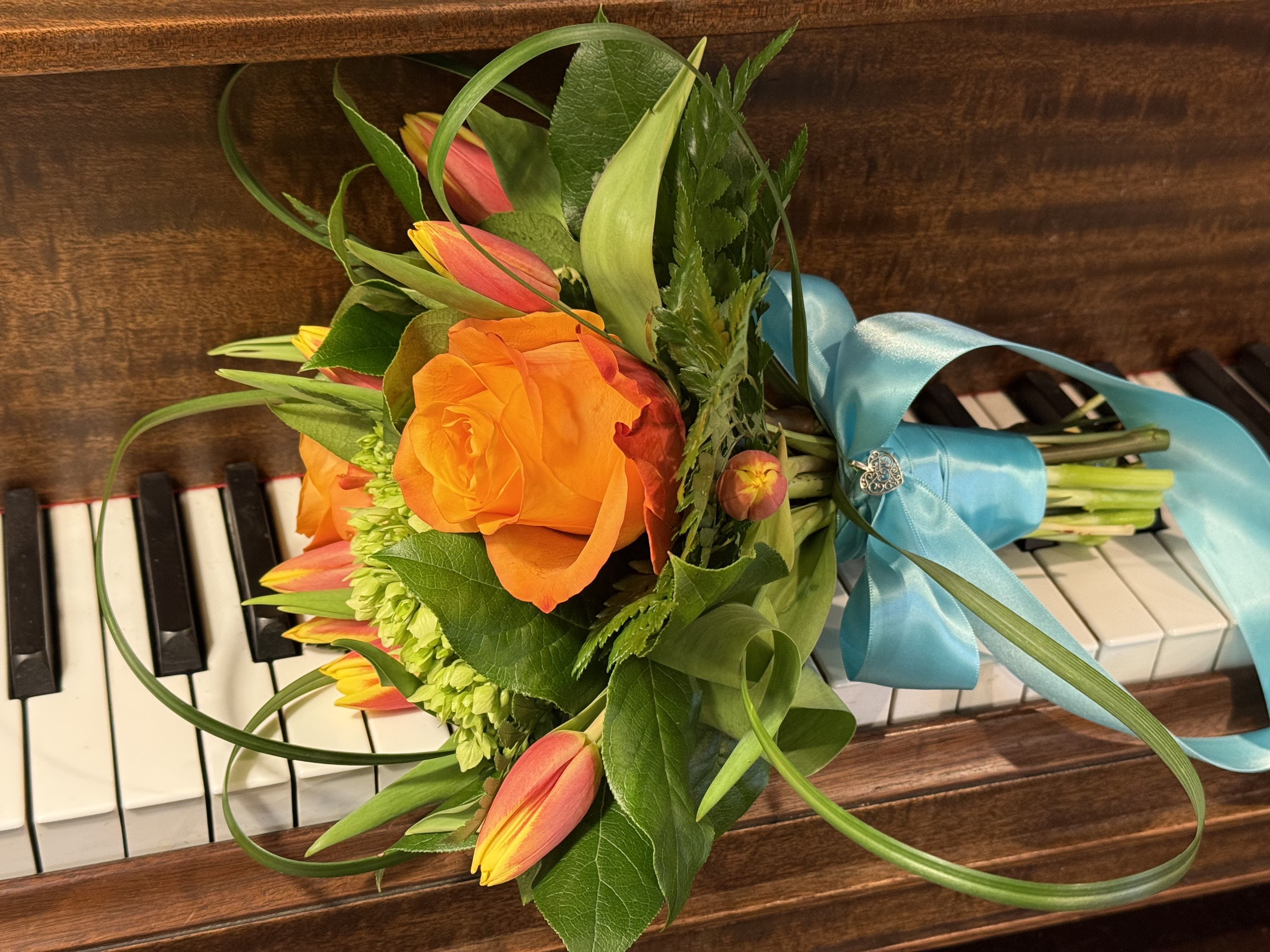 Prom Bouquet - Pick your own Colors! This is a sample of what our Prom Bouquets look like. We can do colors of white, pink, peach, blue, purple, or mixed!