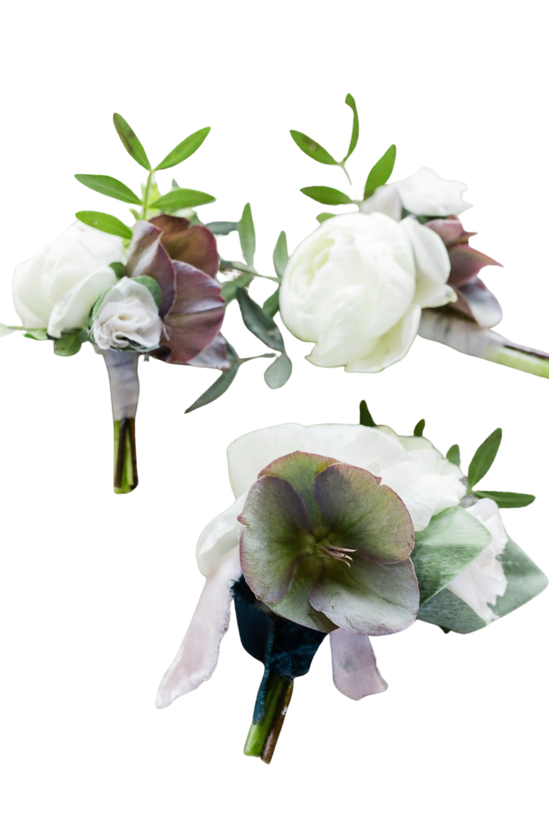 Ivory Garden Boutonnière - A lush, statement boutonnière with premium blooms, layered textures, and elevated finishing details.