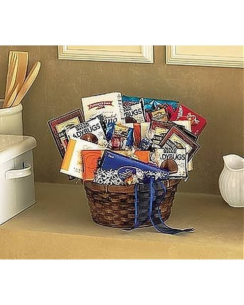 Chocolate Lover's Basket - If there's a chocolate lover in your life, you know that a basketful of this luscious treat is a little slice of heaven. Why wait for a special occasion? Indulge them today. 