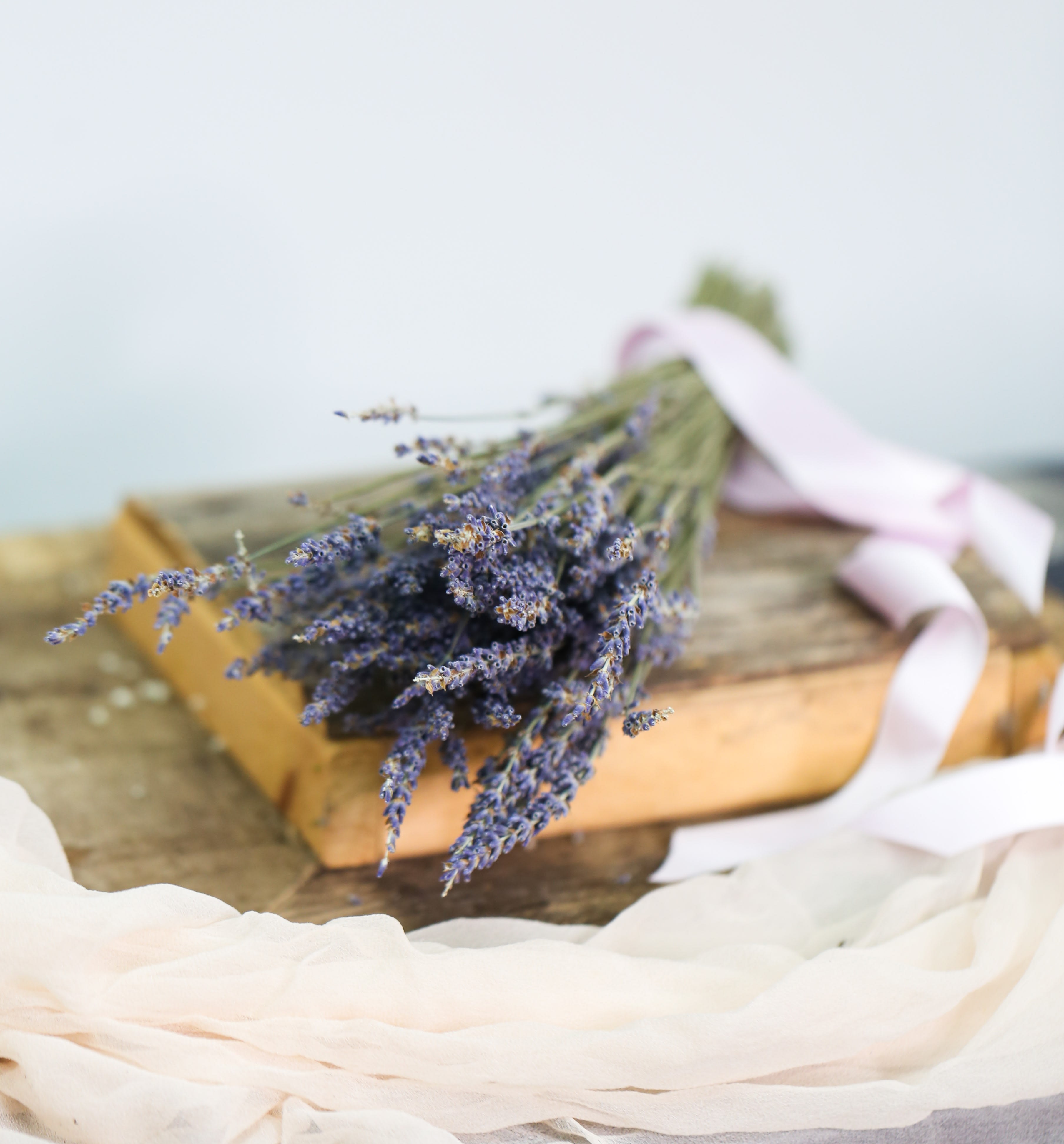 Natural Dried Lavender Bundle - The fragrance from this lavender bundle is irresistible.  Place in bathrooms, basically any where in a home for a calming affect and sweet smell. 