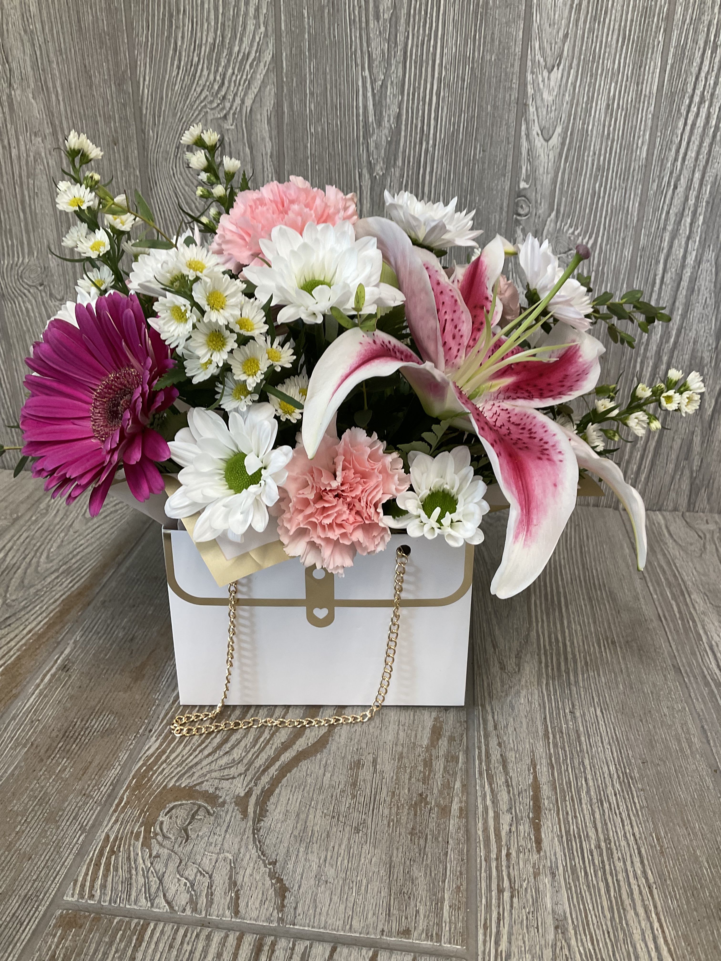 Designer Dream Bag - Bouquet will be delivered approximately as pictured.