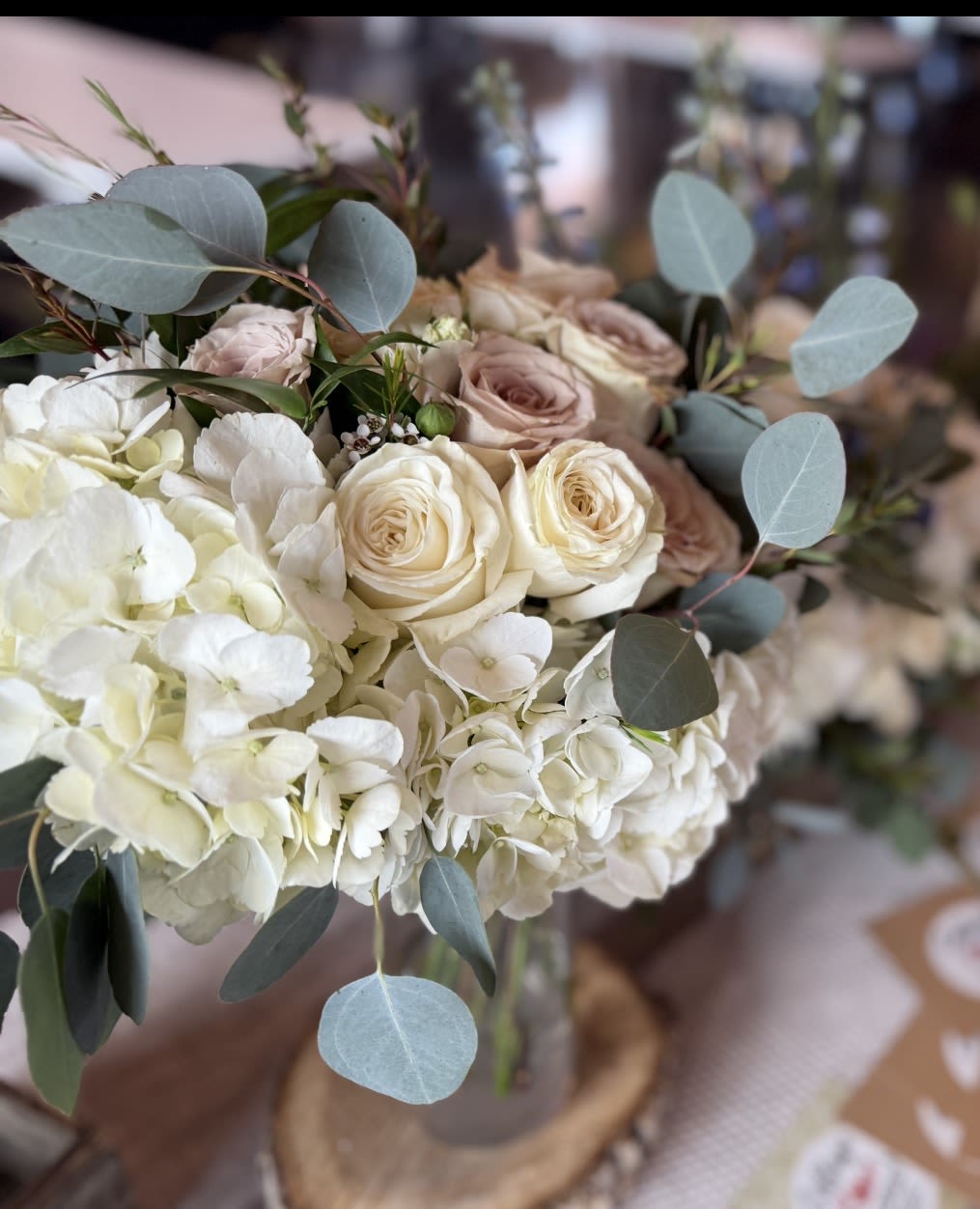 Prom hand held satin wrapped bouquet medium  - Custom made prom bouquet with a satin wrap