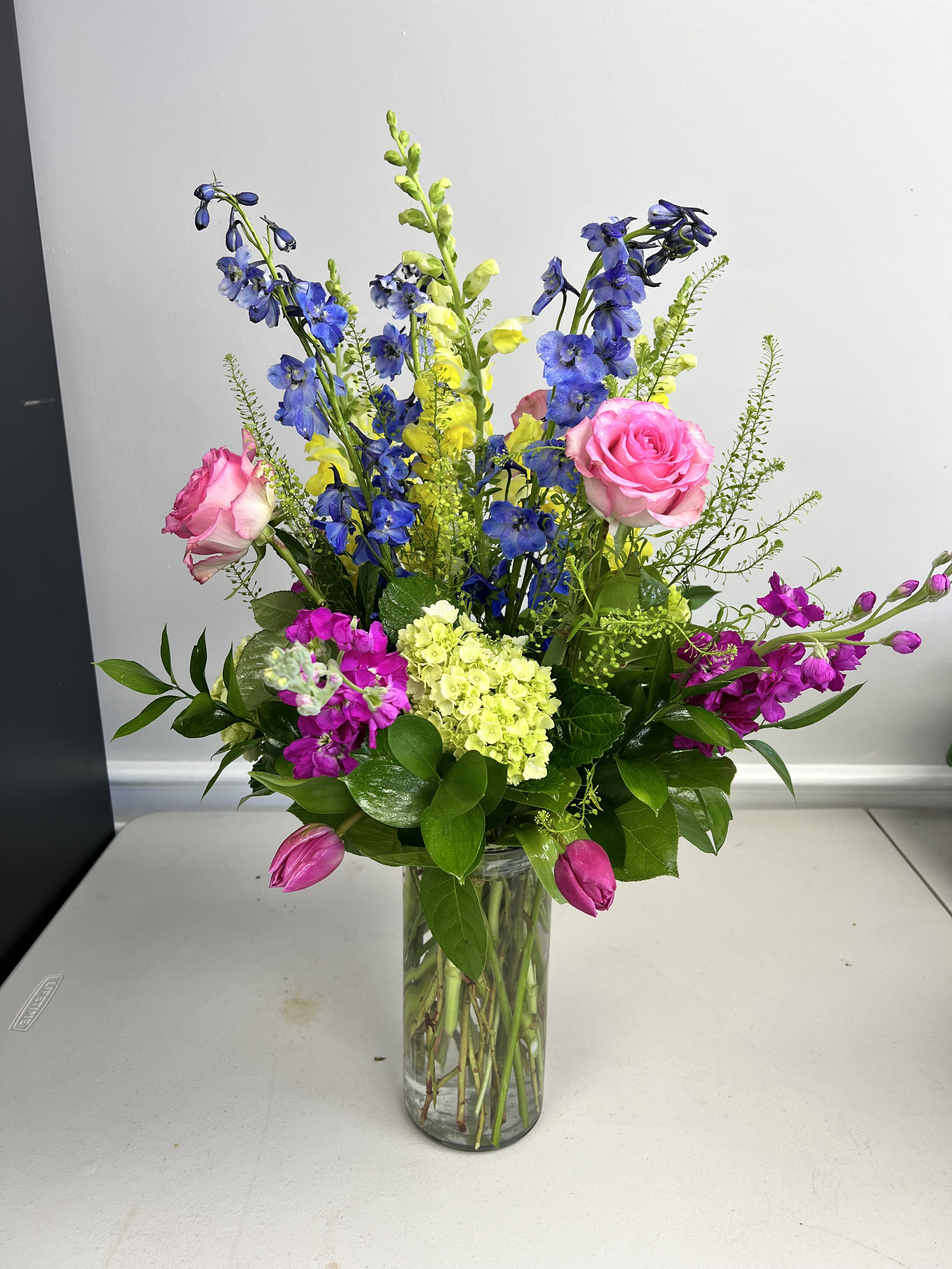 Color Me Happy  - Turn any moment into a celebration with our color me happy bouquet , with a vibrate mix of  blues, yellows, pinks  and greens. 
