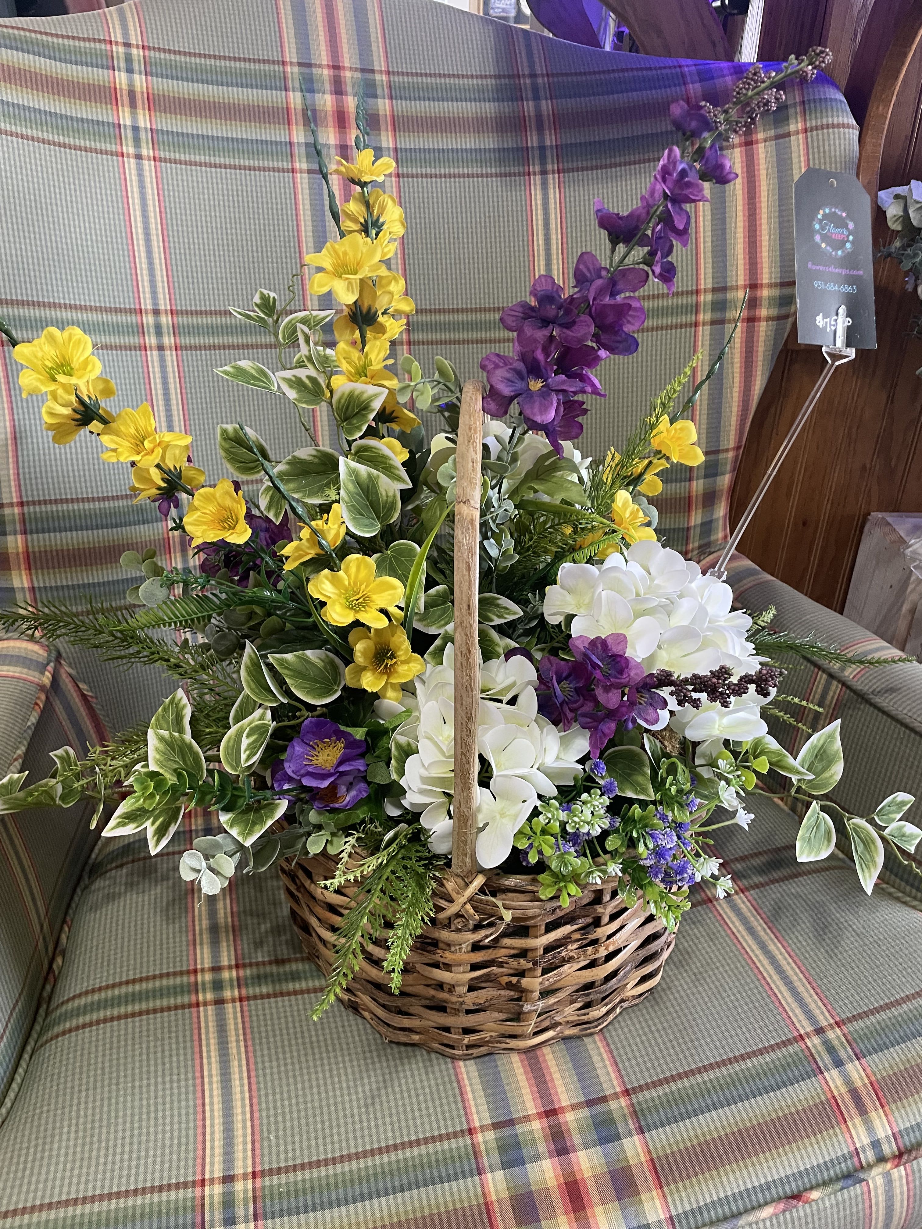   SILK Wrapped Bouquet - Pink-redible! This glamorous, spring bouquet of SILK florals is dressed up and wrapped with a trendy basket.