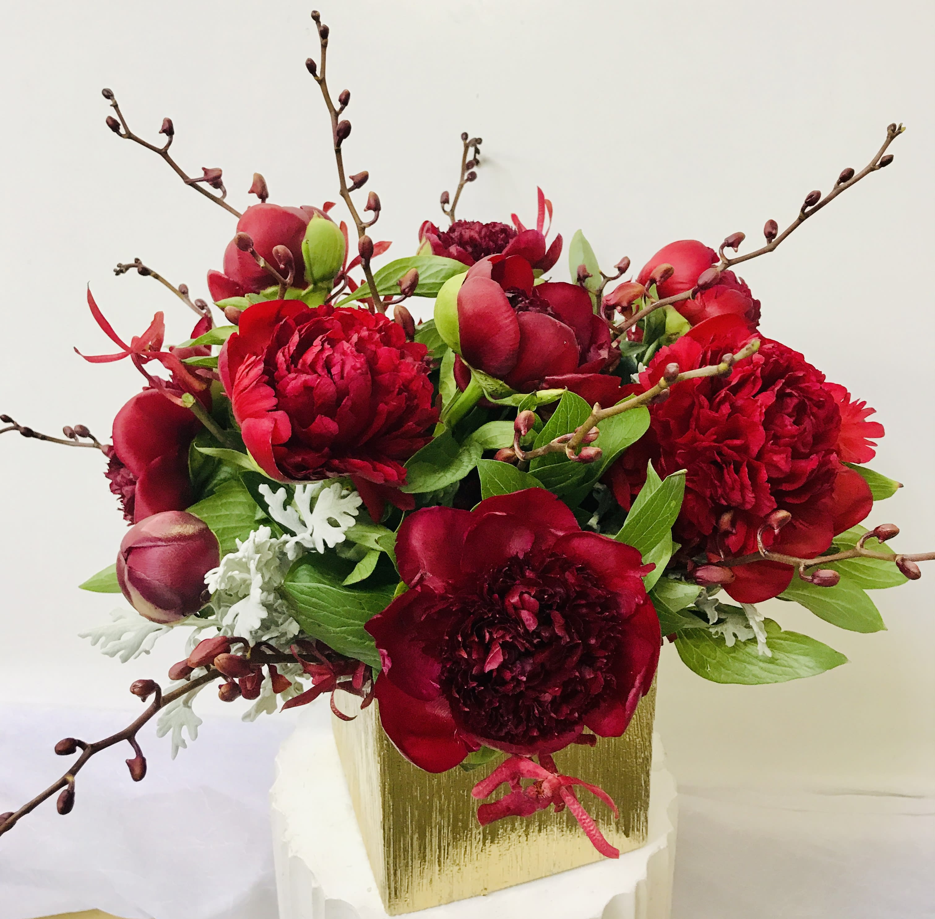 I Steel Believe - 15 red of peony and James Story orchids