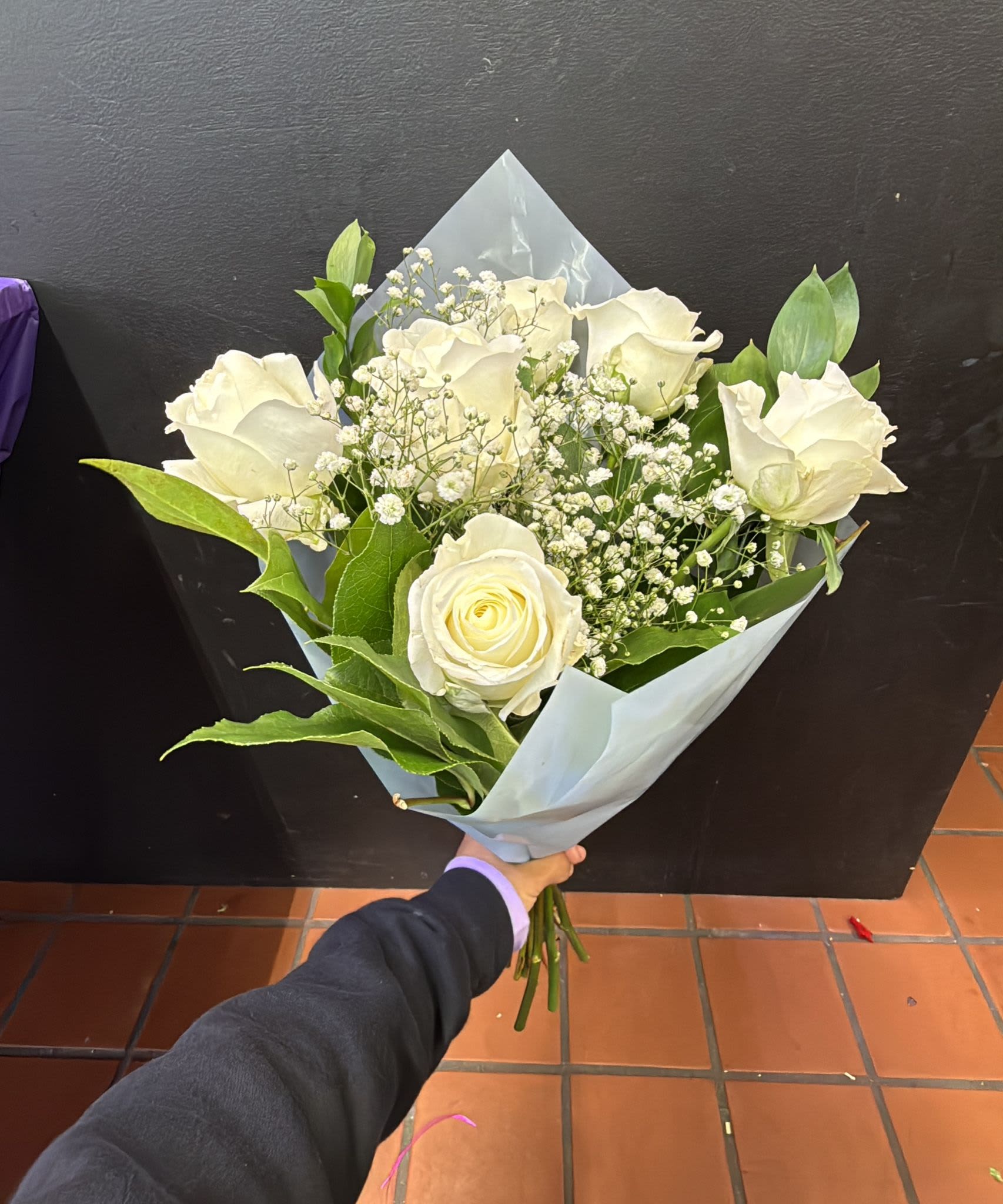 Half dozen All White Bouquet Special* - .