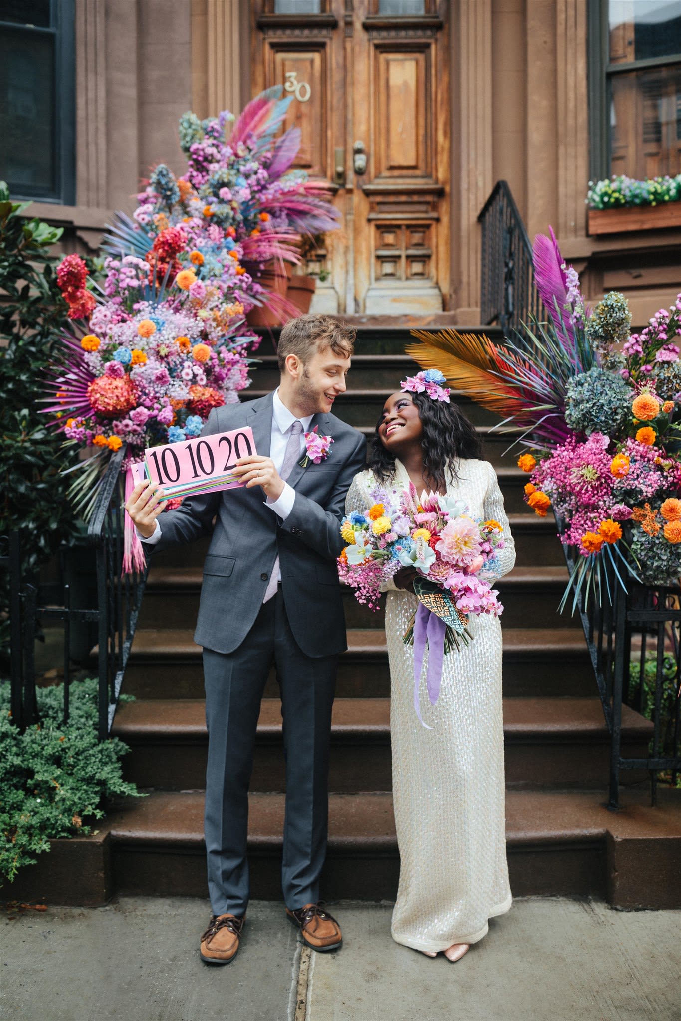 The Love Story Special  - For the couple who wants to keep it simple but beautiful for their wedding day. Whether you are getting married at City Hall, in a park, or in a backyard this bouquet and boutonniere set is for you!   NOTE: Please place your order at least 1 week in advance should you have any special color, painted leaf or bloom requests. Otherwise, the designers will use their creativity to make your one-of-a-kind bridal bouquet.    