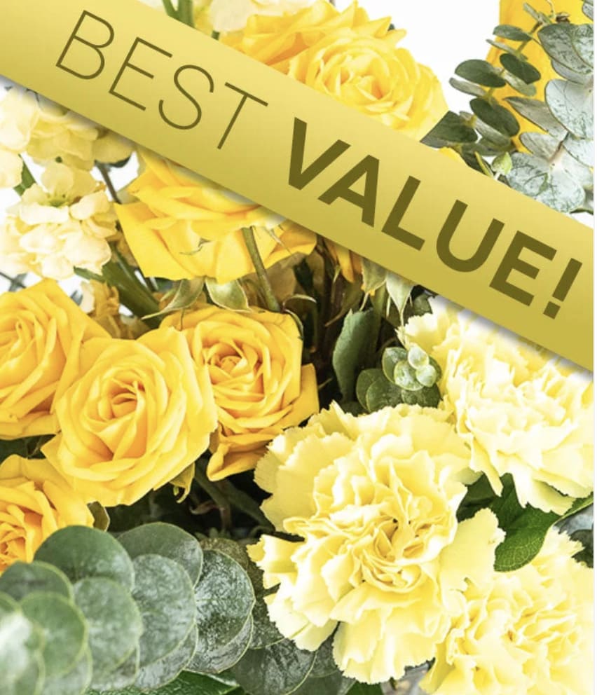 Florist Designed Yellow Mother's Day Bouquet - This bouquet uses various tones of Yellow for Mother''s Day