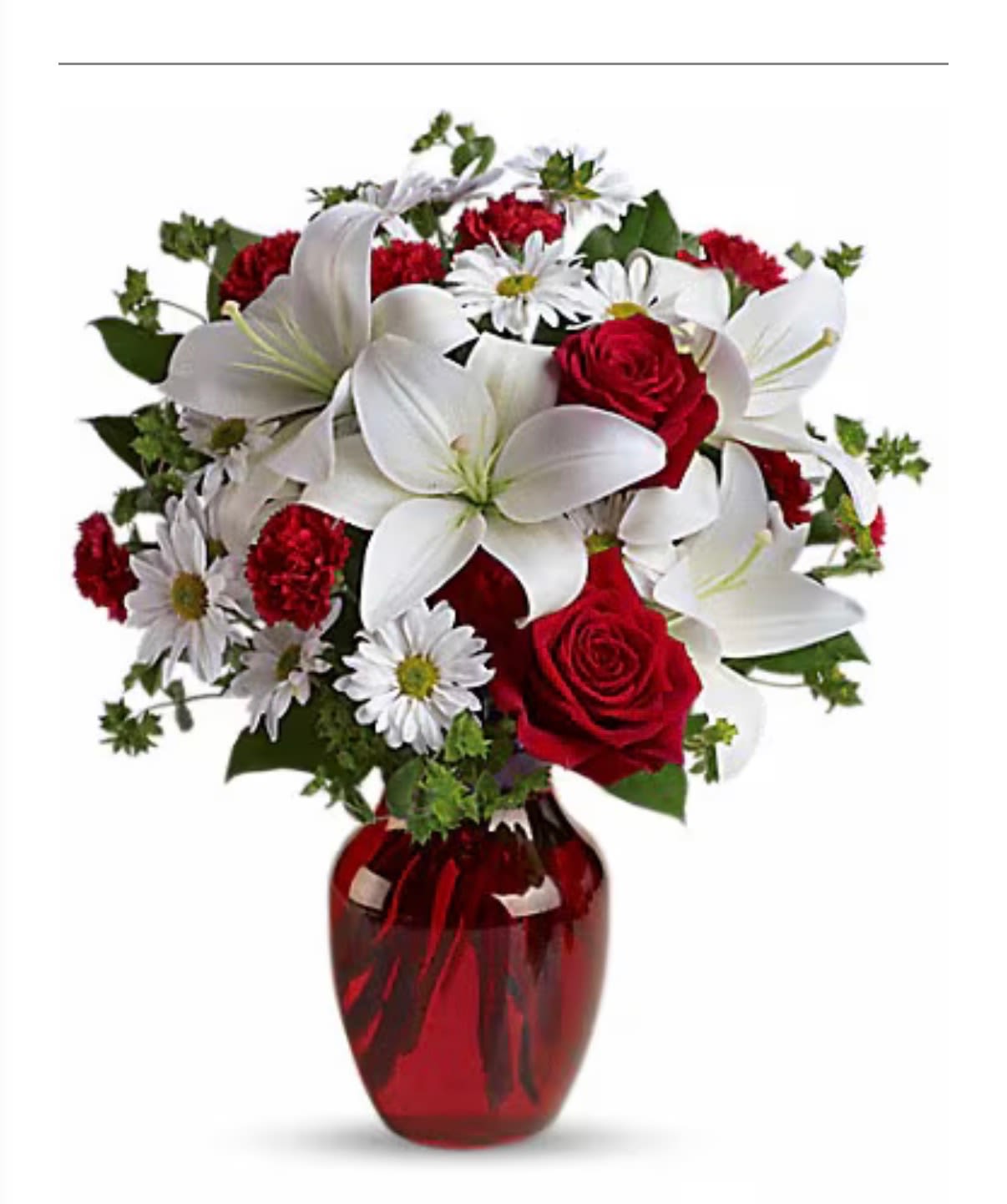 MY LOVE BOUQUET - The spirit of love and romance is beautiful bouquet perfect gift for anyone you love red roses and carnations are exquisitely arranged with white lilies 