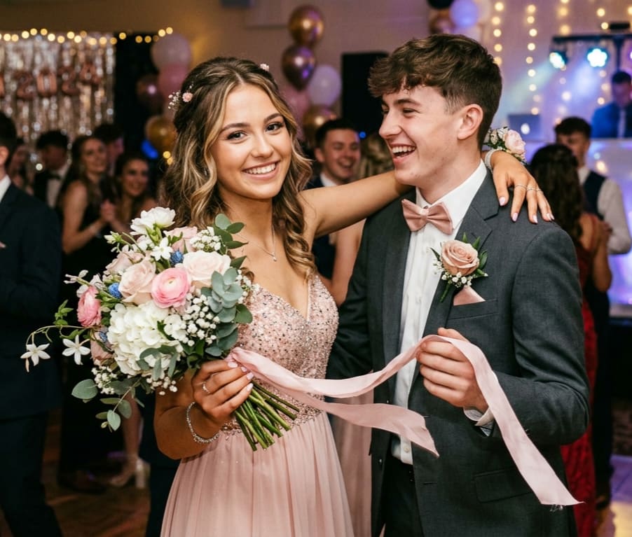 Prom handheld bouquet - Let us create your perfect bouquet! This bouquet is a medium sized handtied accessory to your perfect night! These are so popular, please order early and put your color choice in the special instructions. 