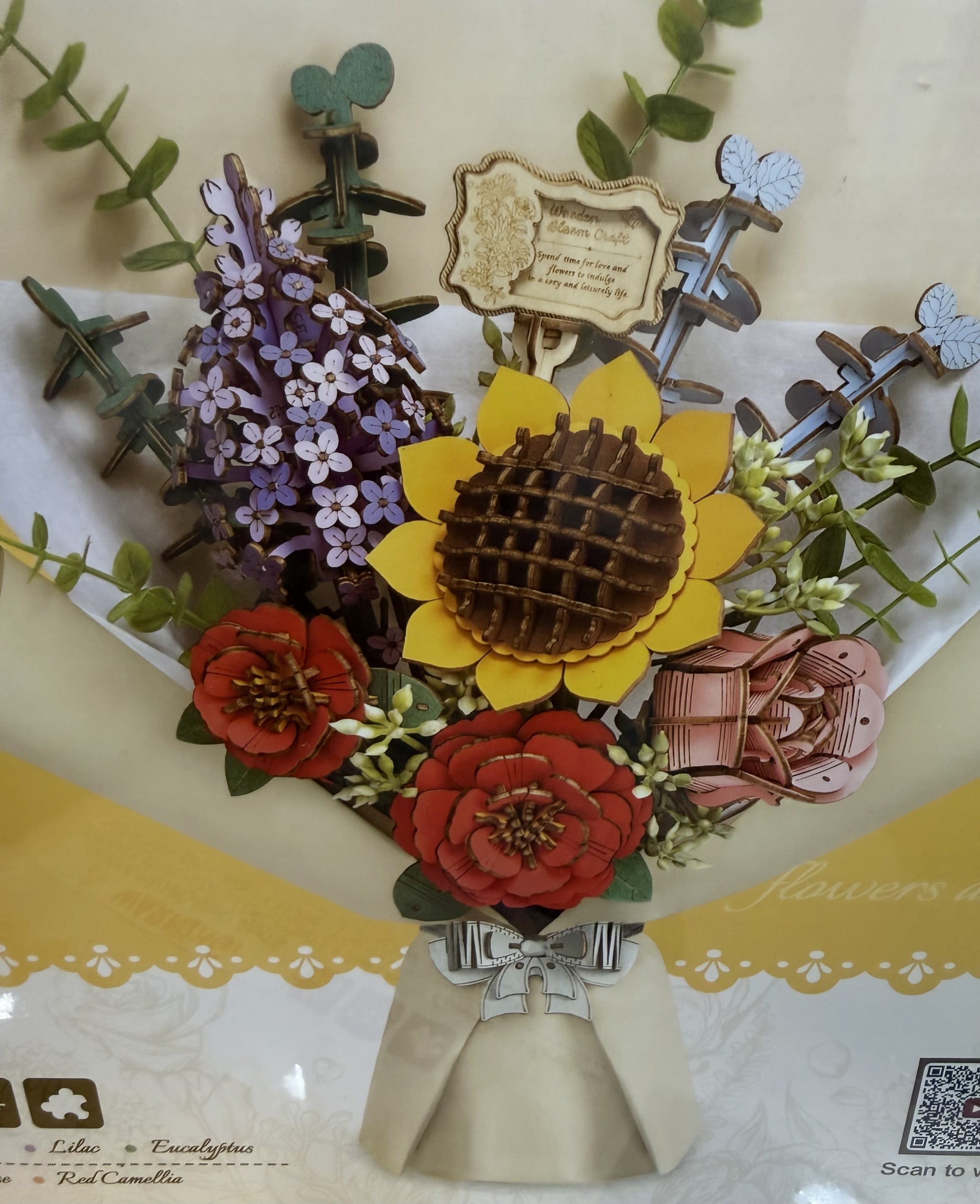 Rowood Wooden Flower Bouquet - Rowood Wooden Puzzle Bouquet