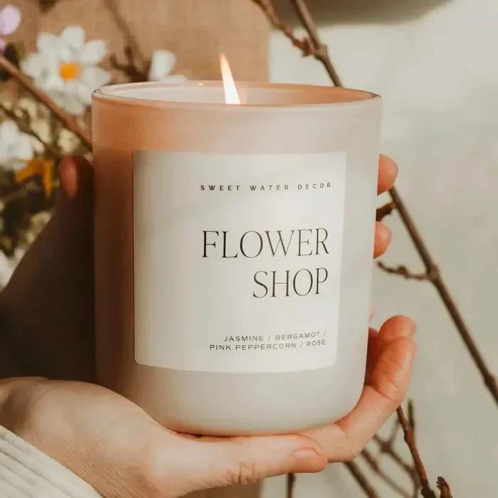 Candle - Flower Shop - Jasmine,Bergamot,Pink Peppercorn, rose Product ID: 1738769177 