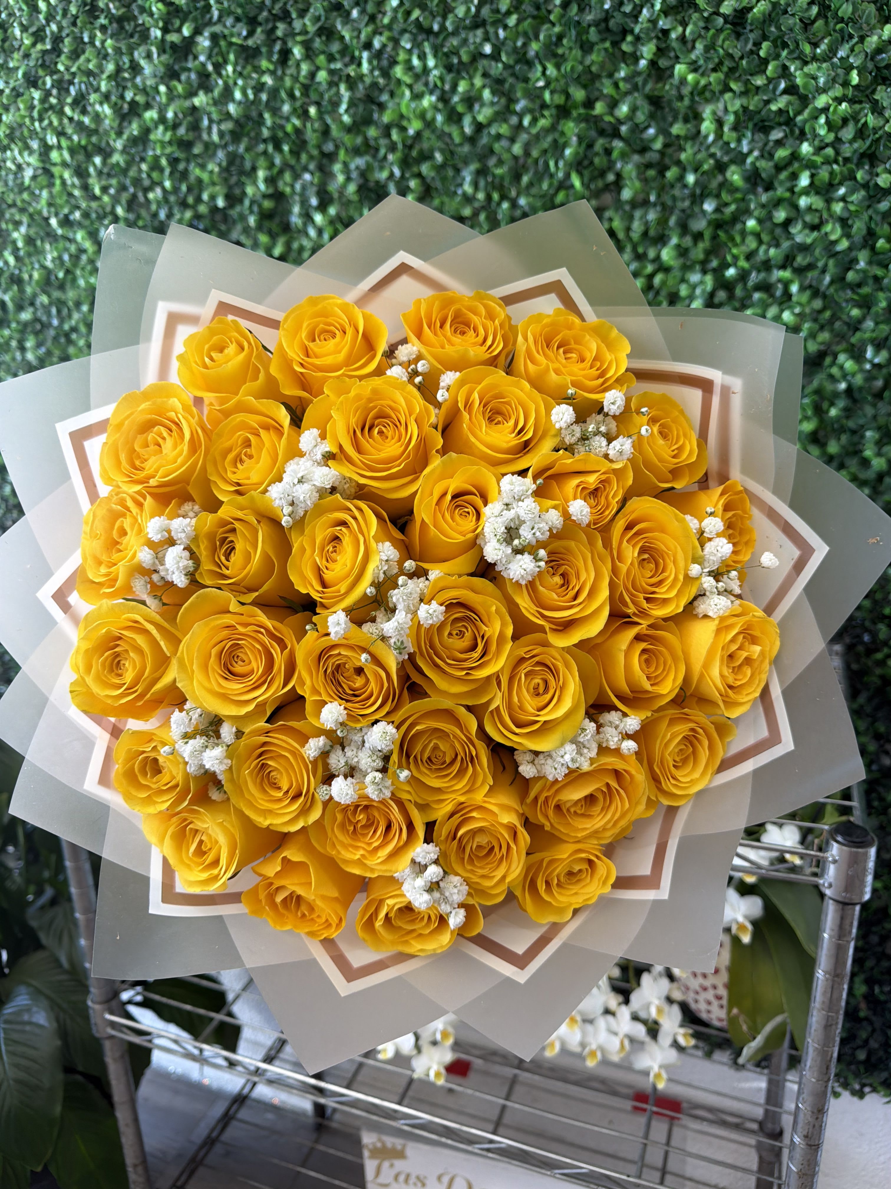 Yellow Sunshine Bouquet - A vibrant arrangement of 36 fresh yellow blooms perfect for brightening someone's day or celebrating life's happy moments.