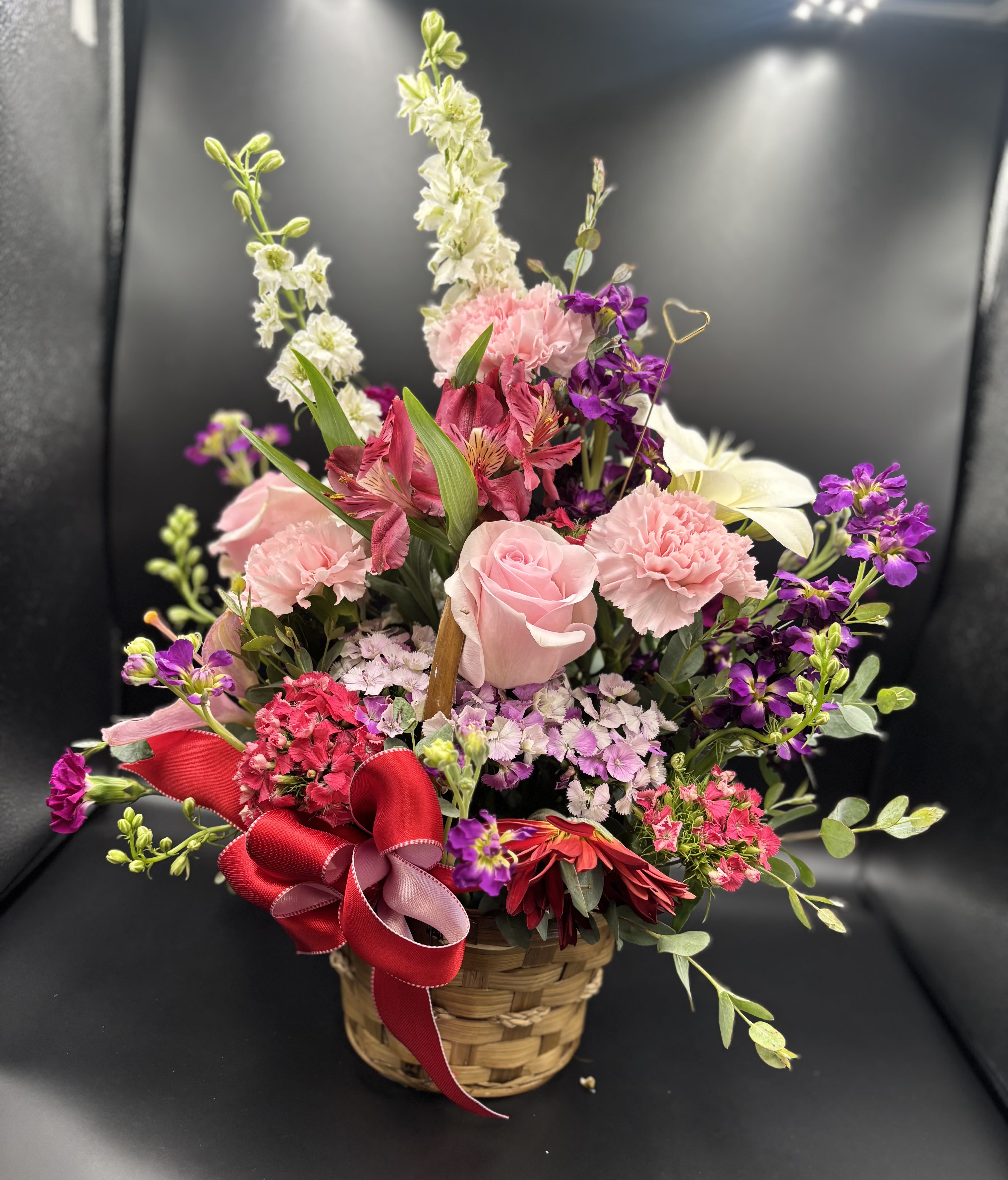 Flowers in Basket  - Fresh flowers in basket 