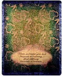 Decorative memorial plaque with a floral border and a quote