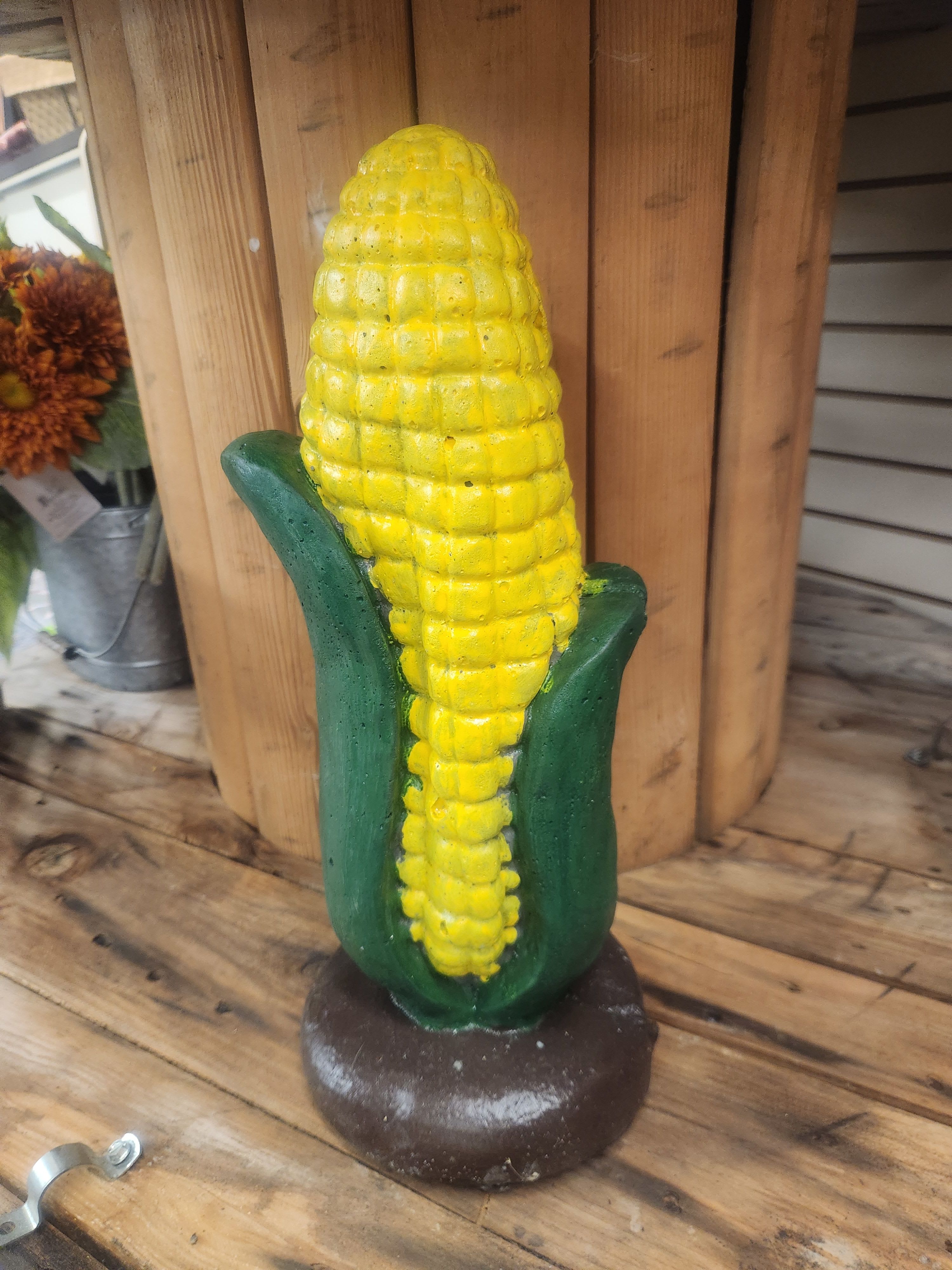 Cement Corn Statue  - Cement corn statue to send for that loved one who