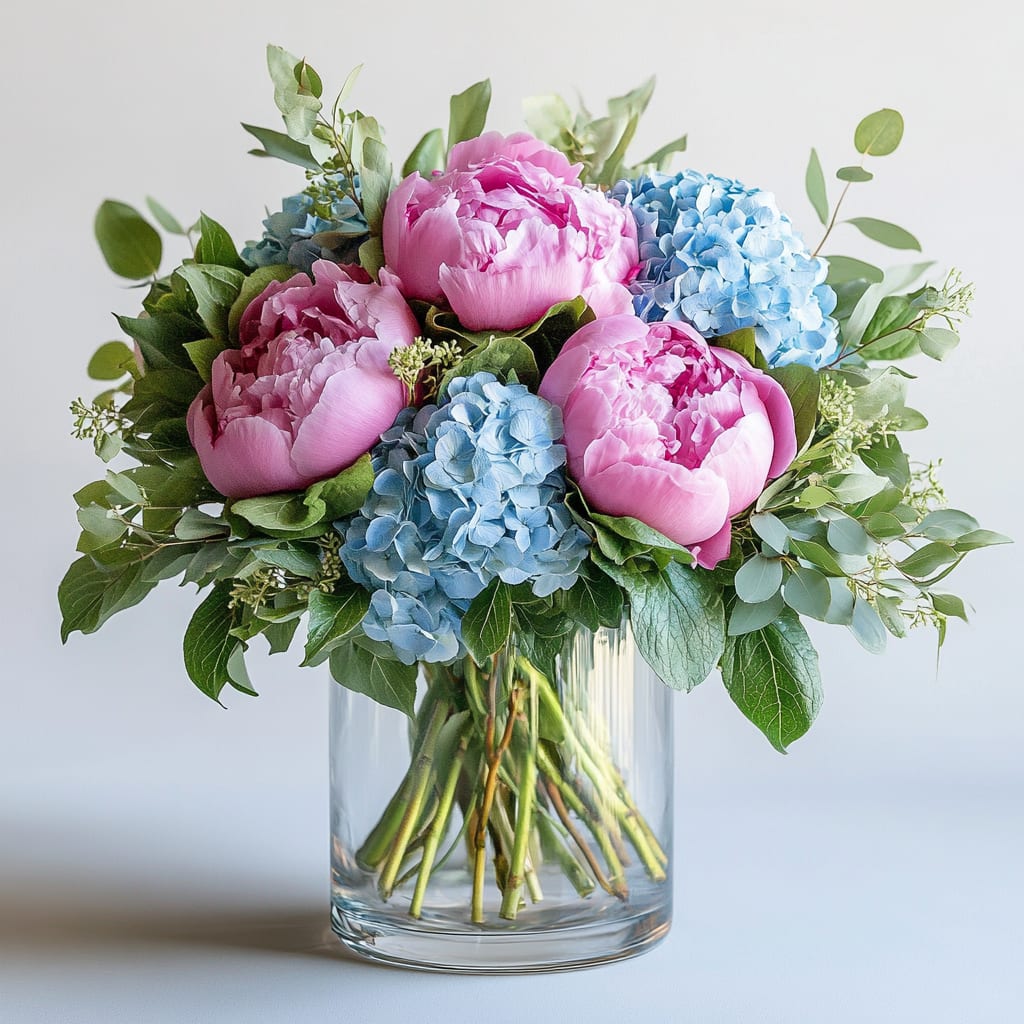 Peony Breeze - A soft and dreamy arrangement that evokes a sense of calm, romance, and effortless elegance, perfect for brightening any space or celebrating a special moment.