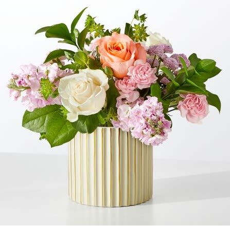 French Market Bouquet with Ivory Vase - Perfect for birthdays, a thank you, housewarmings, and so much more, our French Market Bouquet brings timeless charm into their space.
