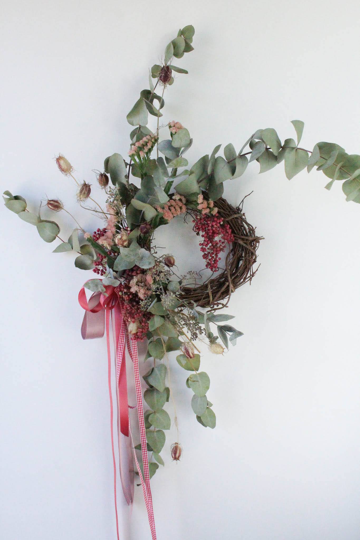 Spring Door Wreath - The perfect spring wreath to fit any front door.   *Images are a representation of our design style. Each arrangement is made to order and flower selection will vary due to product availability the week of your order.