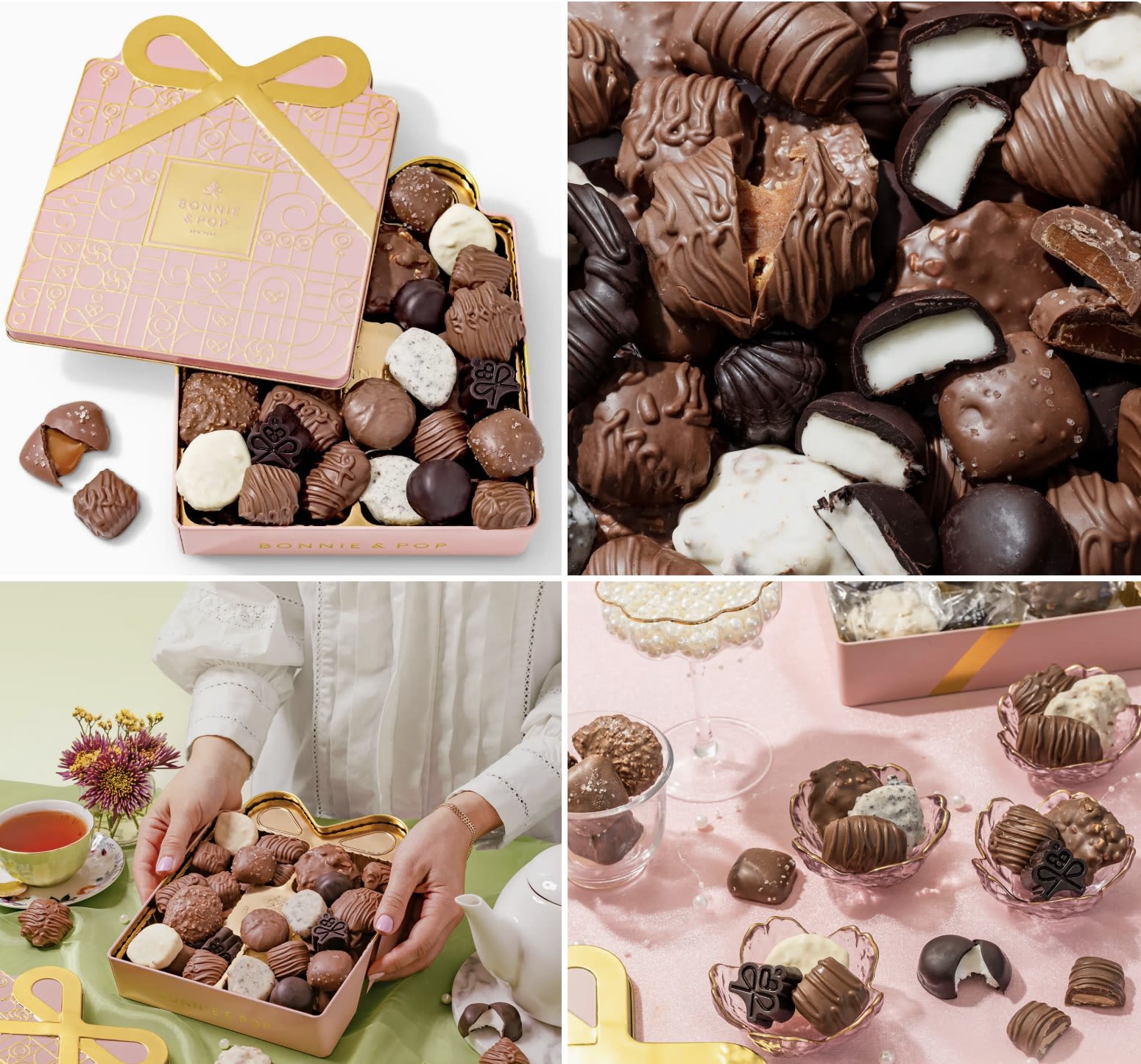 Chocolate Truffle Treasure Box - A chocolate gift she’ll absolutely love. Filled with luxurious assorted chocolate truffles and presented in a stunning keepsake gift box. Whether you’re gifting your mom, sister, best friend, coworker, or partner, this elegant chocolate box makes a lasting impression.