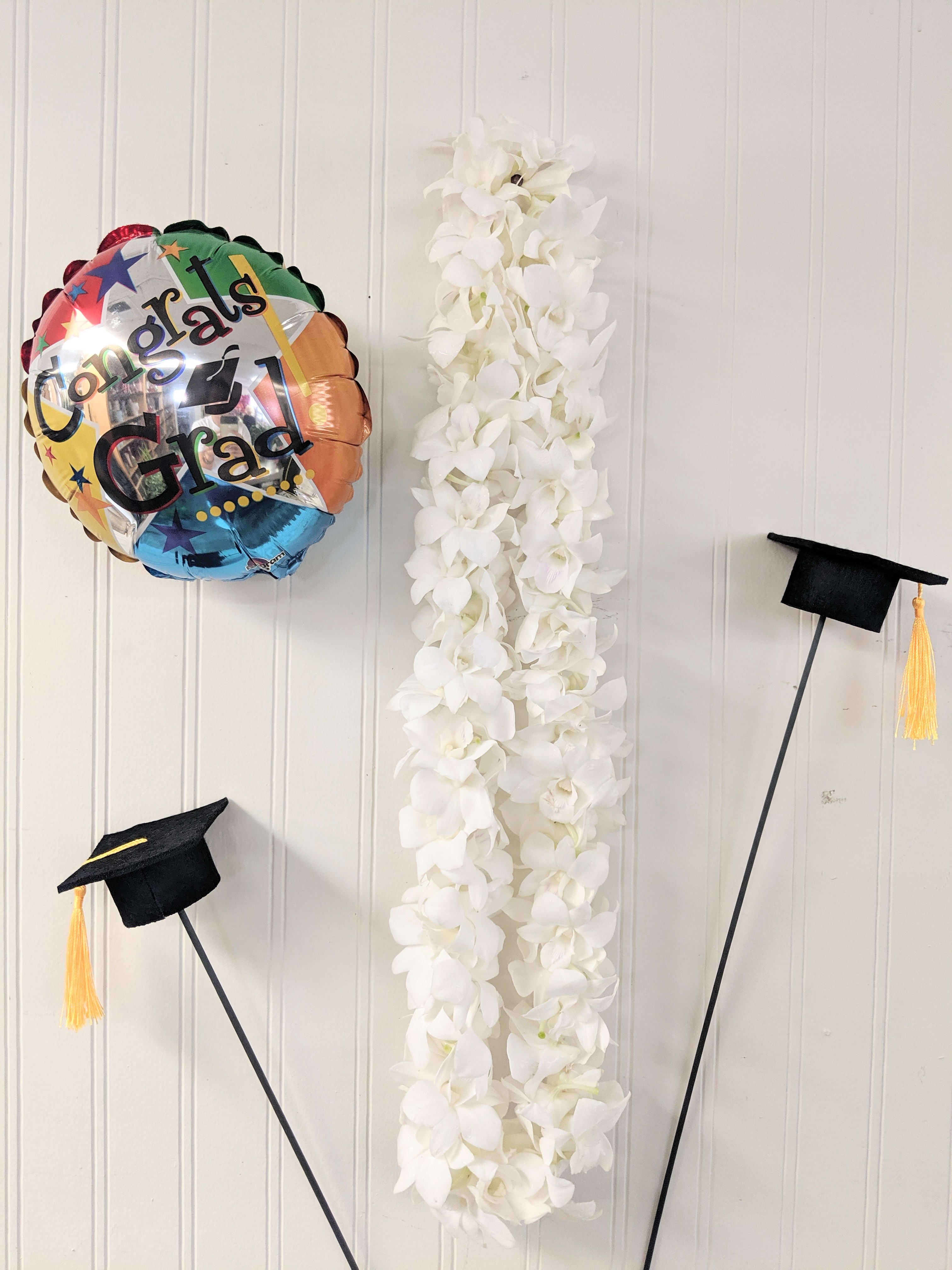 Double Lei- White  - For your grads or for other celebrations!