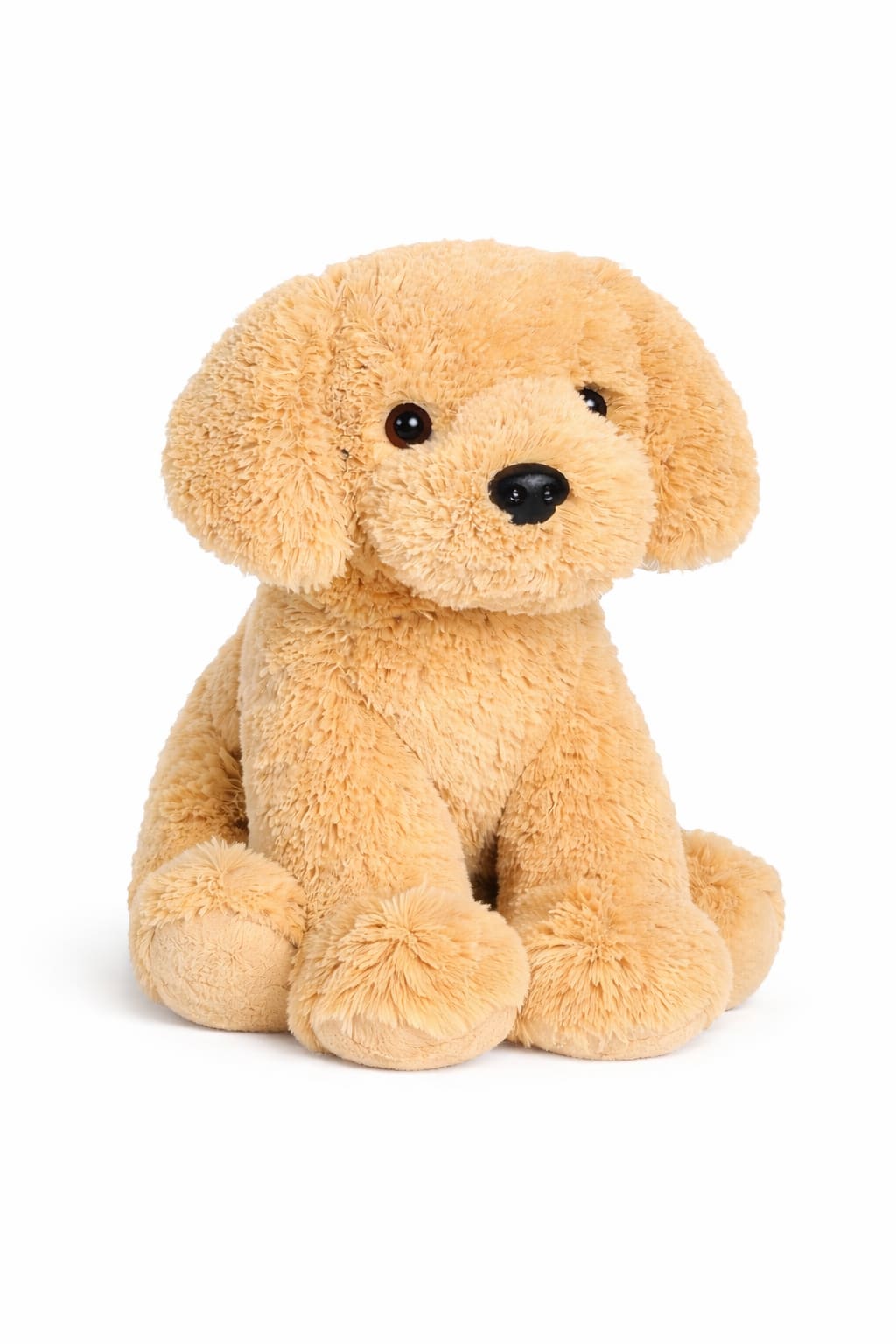 Plush- Golden Lab 14" - A golden labrador plush with fluffy fur and an adorable face. Perfect for dog lovers or anyone who has a lab. This plush makes a cute addition to any space. 