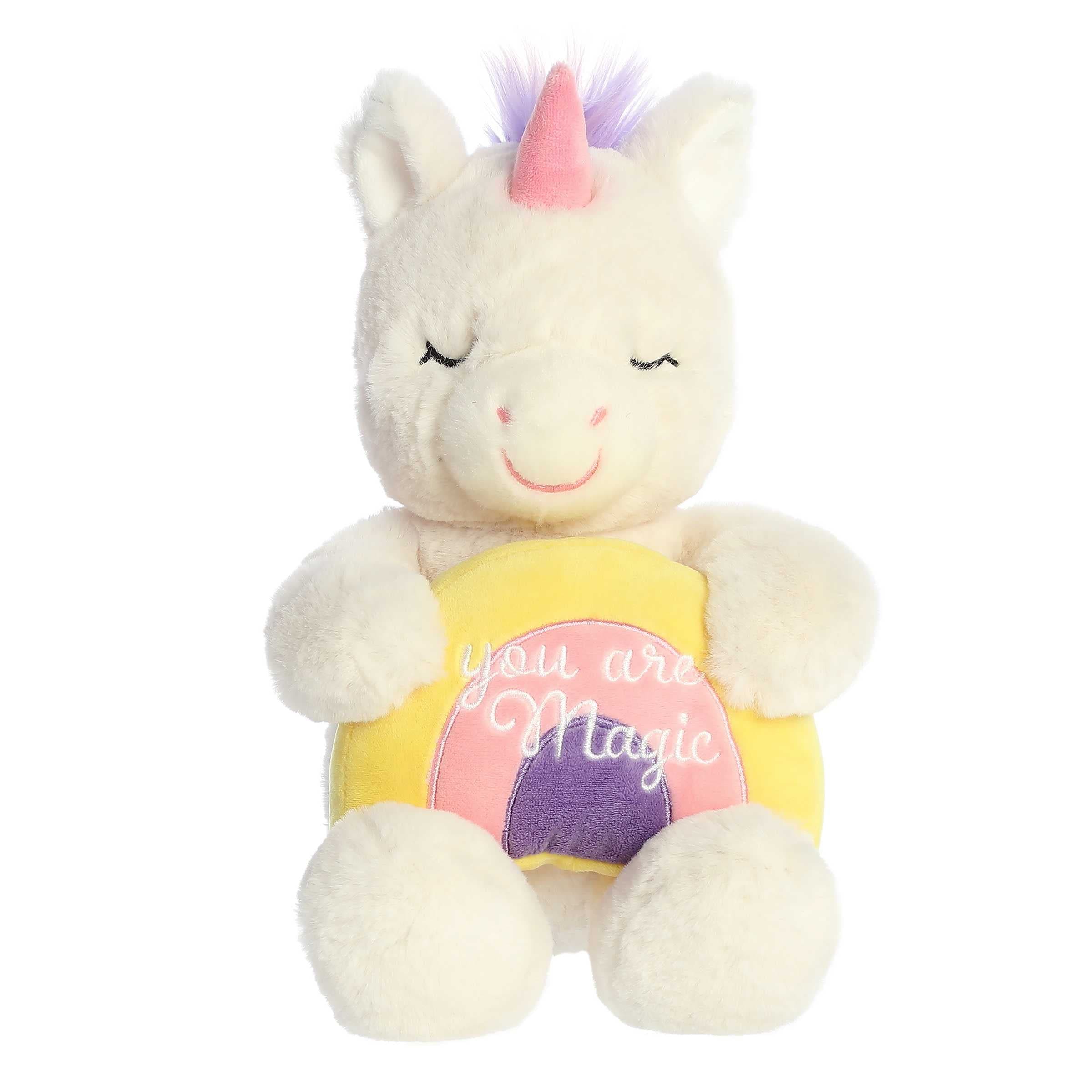 Plush- You Are Magic Unicorn - This adorable unicorn plush brings a touch of magic wherever it goes. It's a heartwarming gift that spreads positivity and charm- perfect for anyone who loves a little sparkle in their day