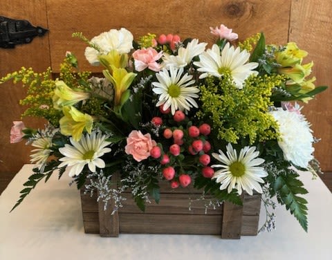 Spring in a Box - Celebrate the arrival of spring with a rustic box filled with the colors of the season!