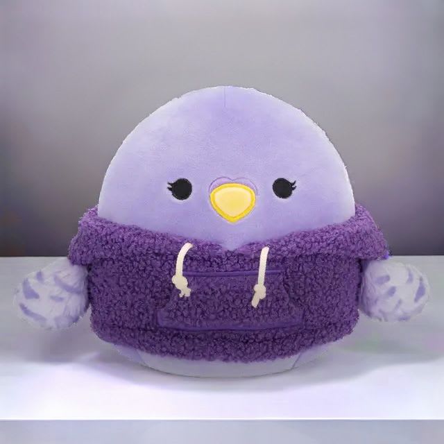 Anoushka the Parakeet Hoodie 12" | Squishmallow - Ready. Set. Squish!  • Approximately 12 Inches Tall • Made of Polyester • Ages 3 and Up • Super Soft Marshmallow-Like Texture • Easy Care, Spot Clean