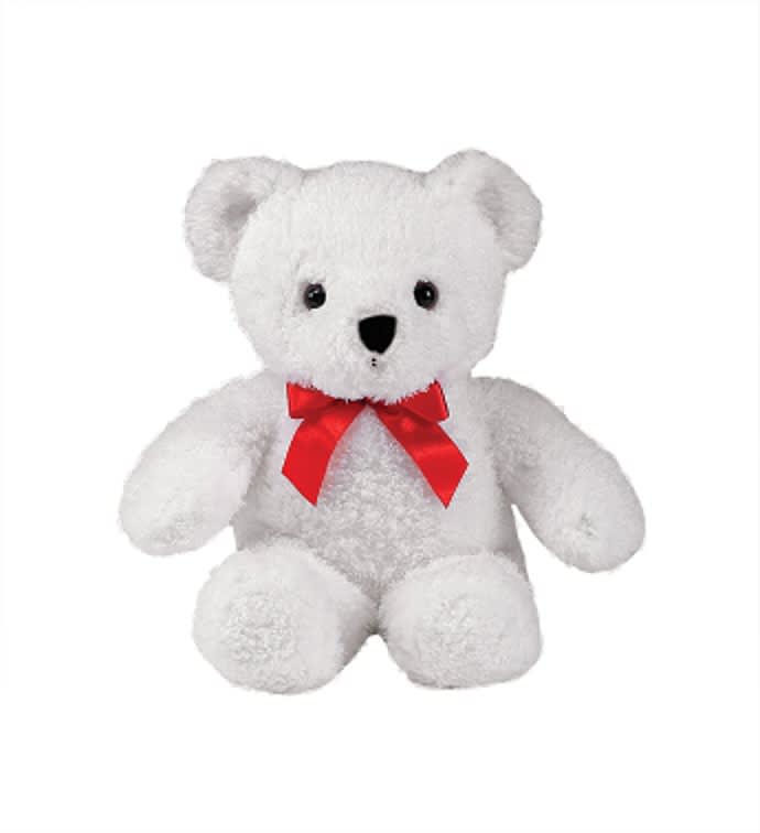 White Bear 10" - Send an adorable White Bear to let someone know that life is simply “unbearable” without them. The bear measures about 10" tall.