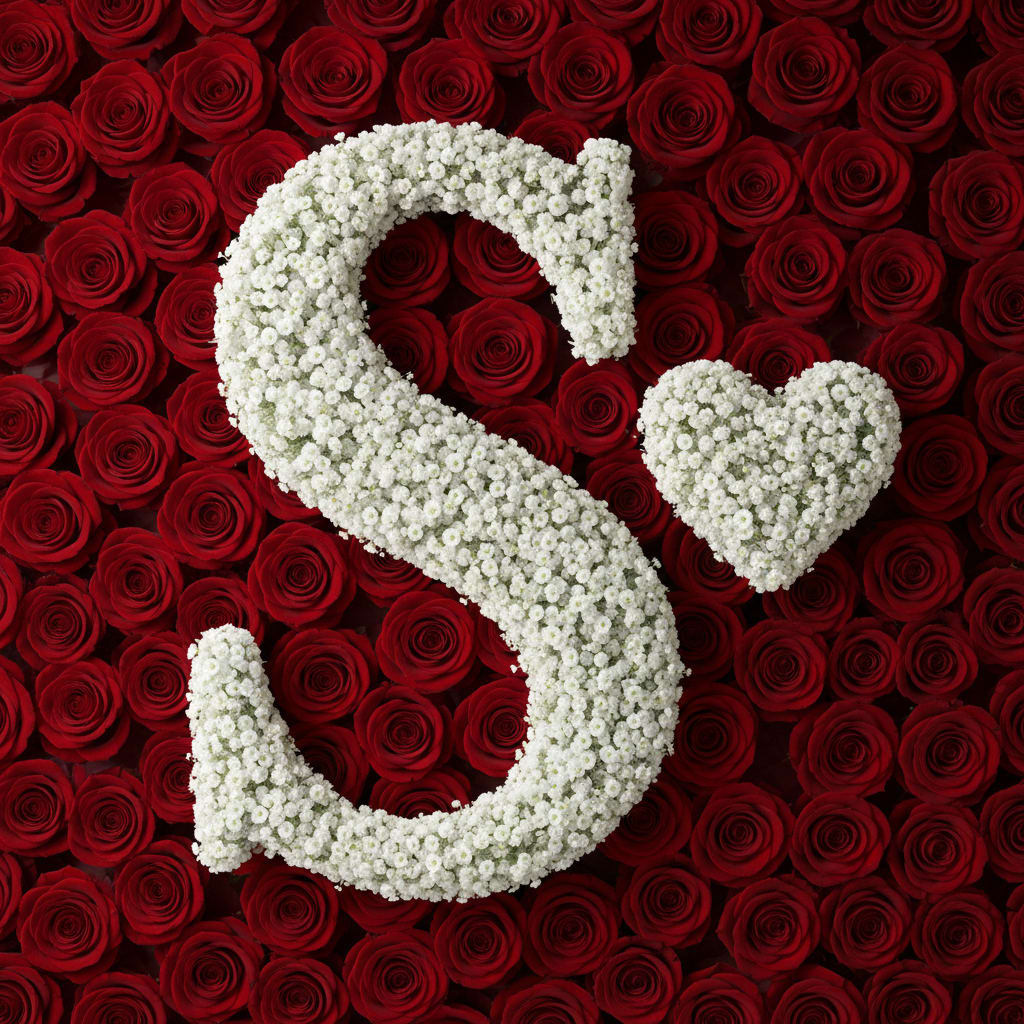 Baby's Breath Letter - S - Baby's breath letter - Size &amp; price varies depending on bouquet size please choose carefully to avoid delays  Indicate which letter you want as an add-on, please or give us a call once check out has been completed. 
