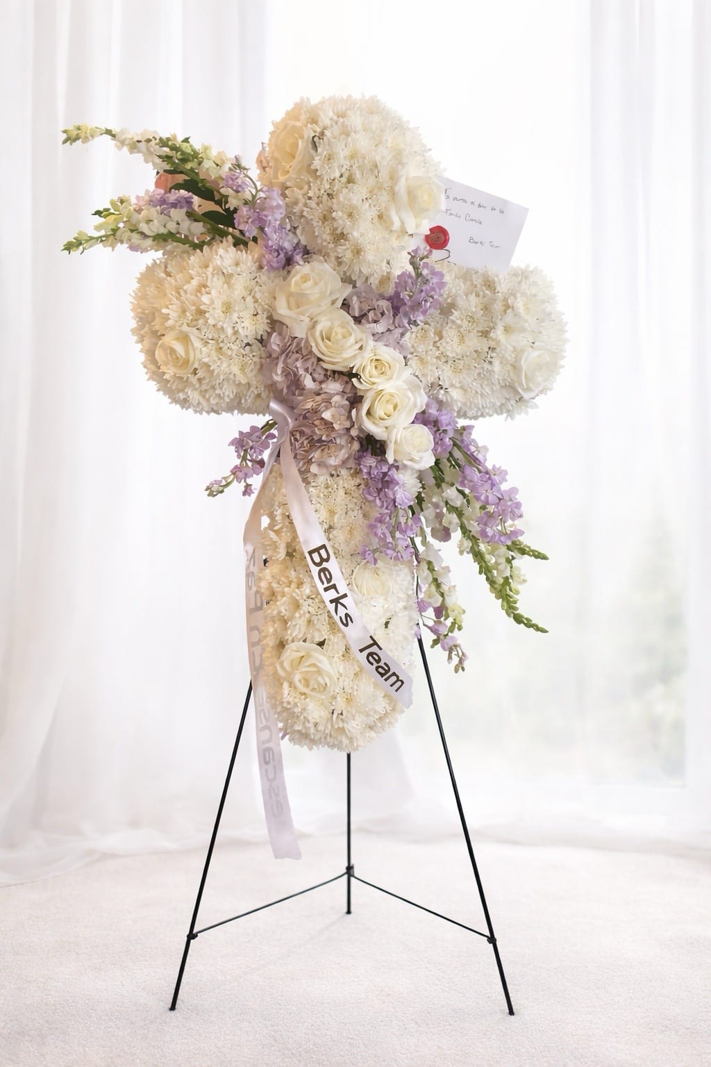 Funeral  - Funeral cross created as a symbol of faith, comfort, and eternal love. It accompanies the farewell with serenity, honoring the memory of the one who departs and bringing peace to their loved ones, reminding them of the hope in eternal life and the light that remains.
