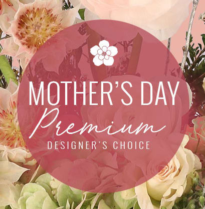 Mother's Day premium floral arrangement with pale pink and cream blooms