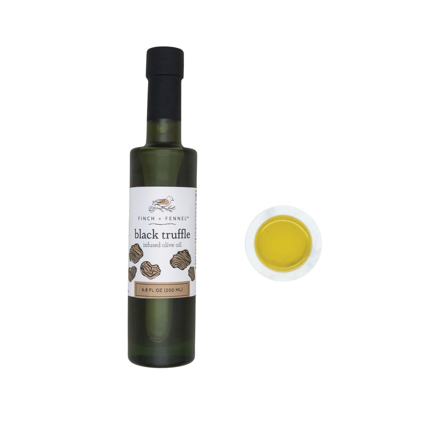Finch + Fennel 6.8 oz. Black Truffle Infused Olive Oil - Kosher, Gluten Free