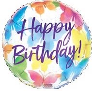 Happy Birthday - 9" Air-Filled Stick Balloon Assorted Birthday Designs