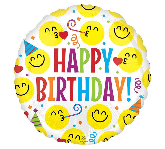 Happy B-day Mylar Balloon - Standard Helium-Filled Mylar Balloon Assorted Birthday Designs