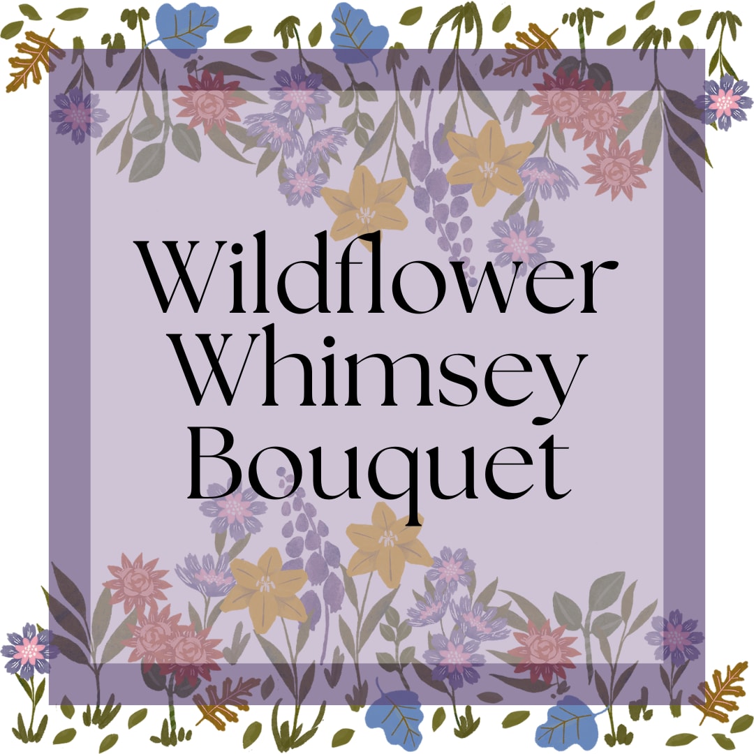Wildflower Whimsey Bouquet - Wildflower Whimsy  A light and playful arrangement inspired by the beauty of a blooming wildflower field.  Wildflower Whimsy features a fresh mix of blue iris, veronica, tulips, Queen Anne’s lace, and hypericum. The blend of soft textures and natural movement creates a design that feels effortless, airy, and full of charm.  Each arrangement is thoughtfully styled to capture that just-picked, garden-inspired look, with a mix of colors that feel fresh, cheerful, and full of life.  Designed with Mother’s Day in mind, Wildflower Whimsy is a lovely way to celebrate her with something unique, joyful, and naturally beautiful.