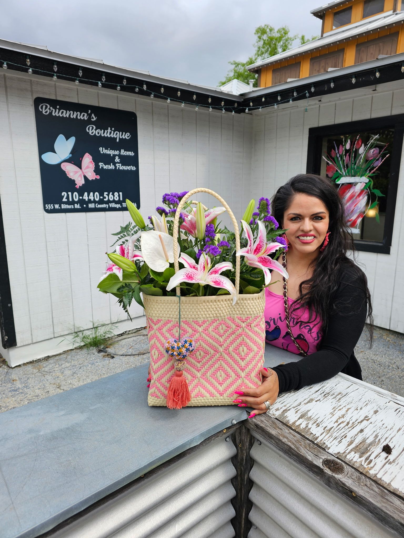 Love my Purse - This Beautiful bag is handmade, makes a wonderful gift it is filled with our seasonal blossoms.  