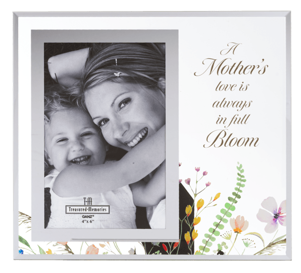 Mother's Love Picture Frame - Mother's day picture frame. 4 X 6 picture." A Mother's love is always in full bloom"