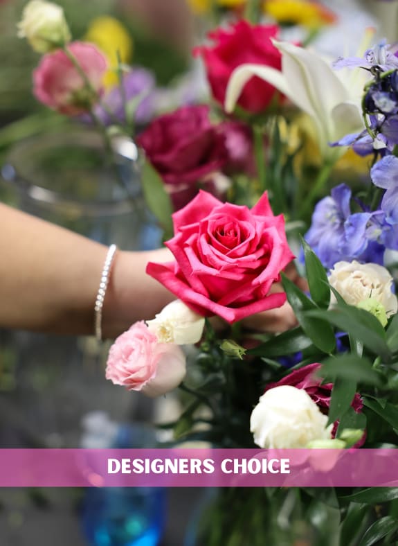 Classic Designers Choice  - Let our designer create something beautiful just for you. Using the freshest seasonal flowers available, we’ll craft a unique arrangement in our signature style. Each design is one-of-a-kind and thoughtfully arranged to highlight the best blooms of the moment.